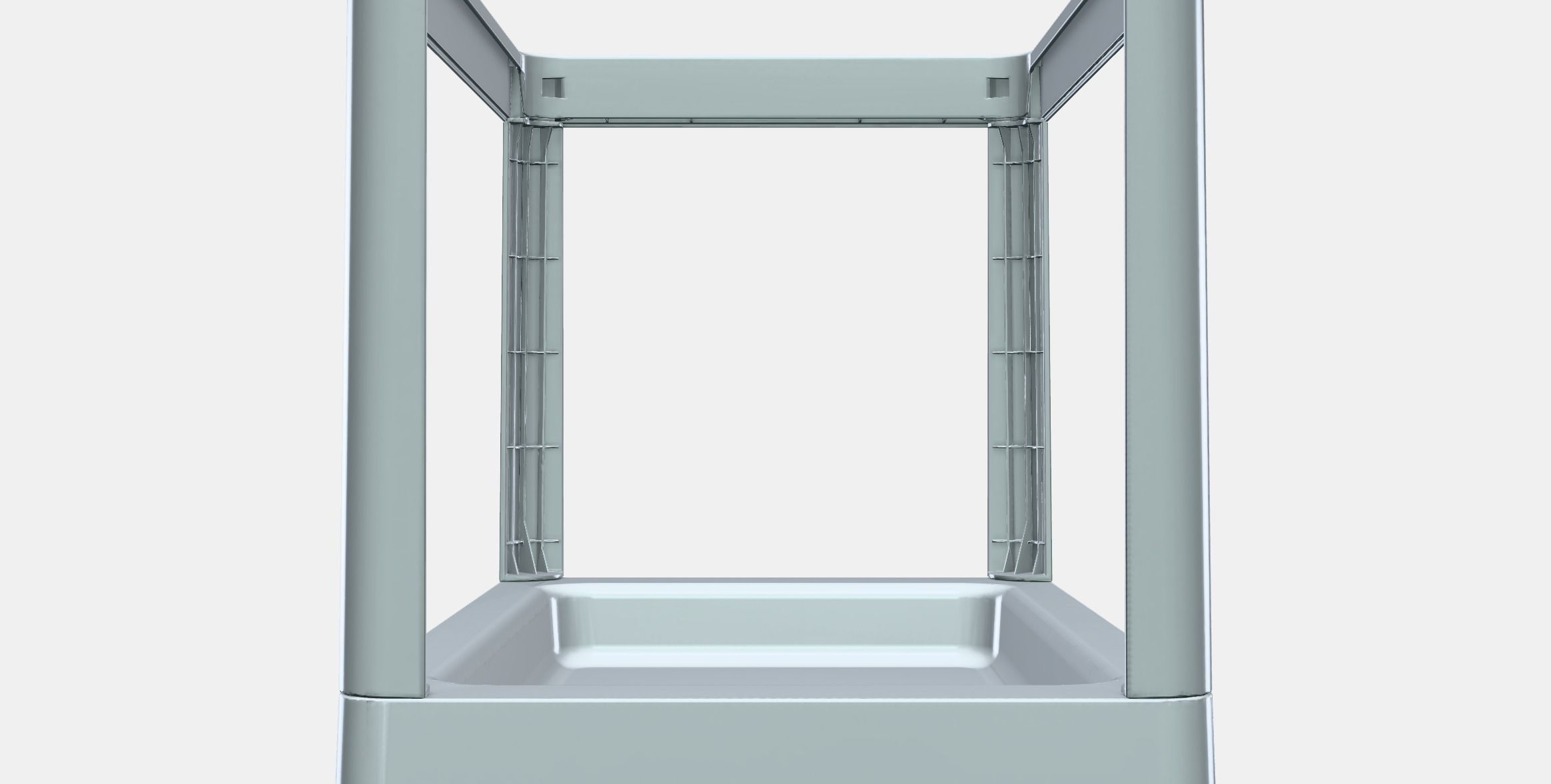 HALLBAR Pull-out frame for waste sorting Low-poly 3D model_11