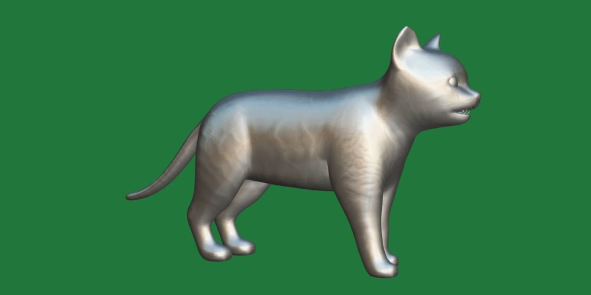 Bengal Kitten Cat Low-poly 3D model_10