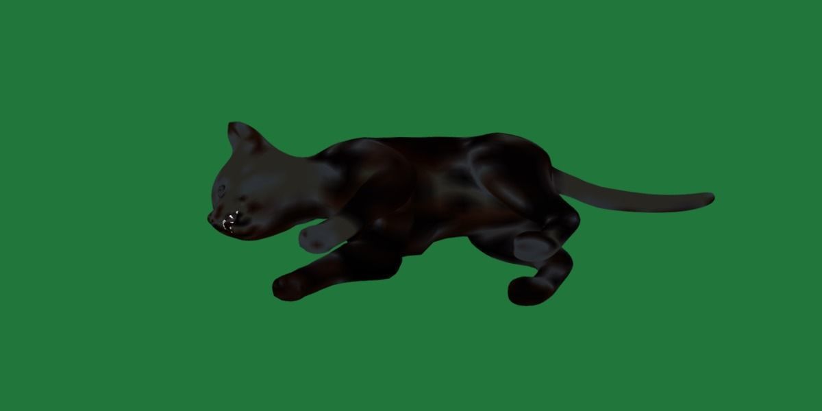 Bengal Kitten Cat Low-poly 3D model_8