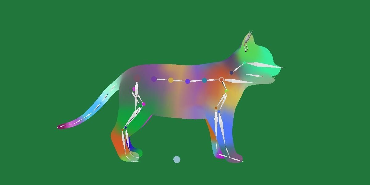 Bengal Kitten Cat Low-poly 3D model_20