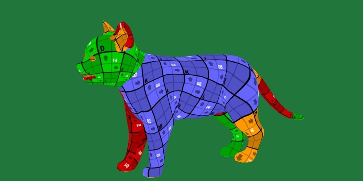 Bengal Kitten Cat Low-poly 3D model_16