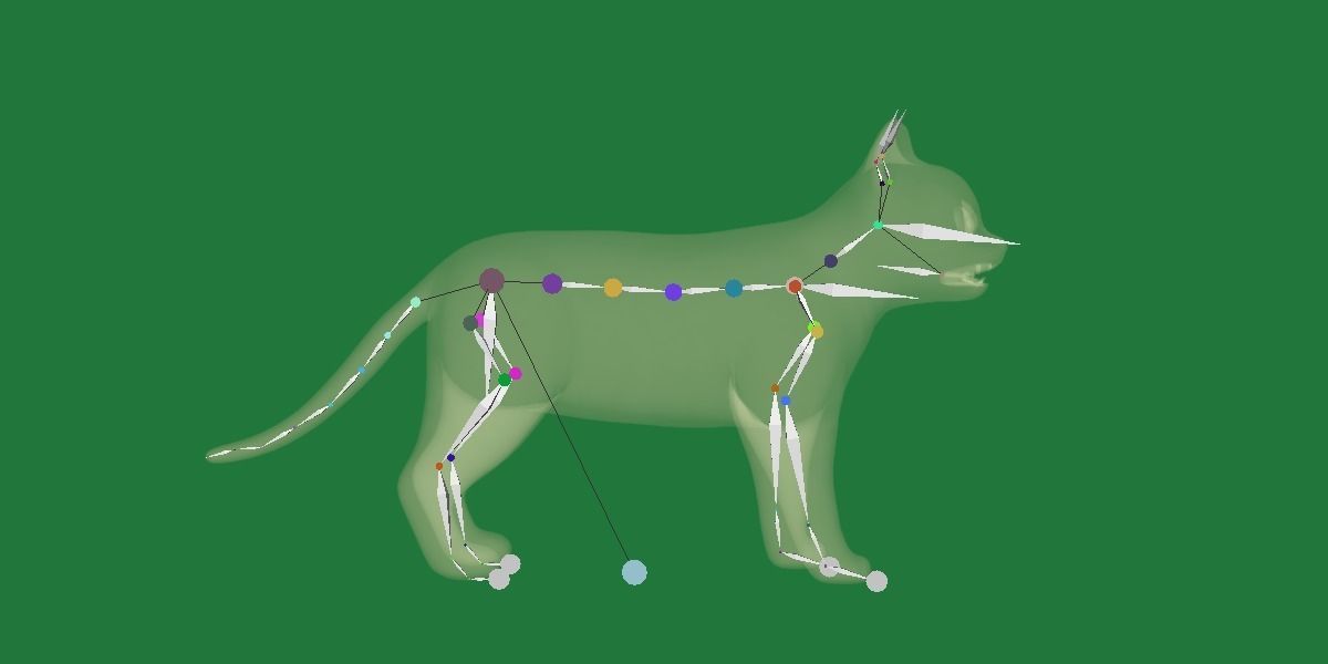 Bengal Kitten Cat Low-poly 3D model_19