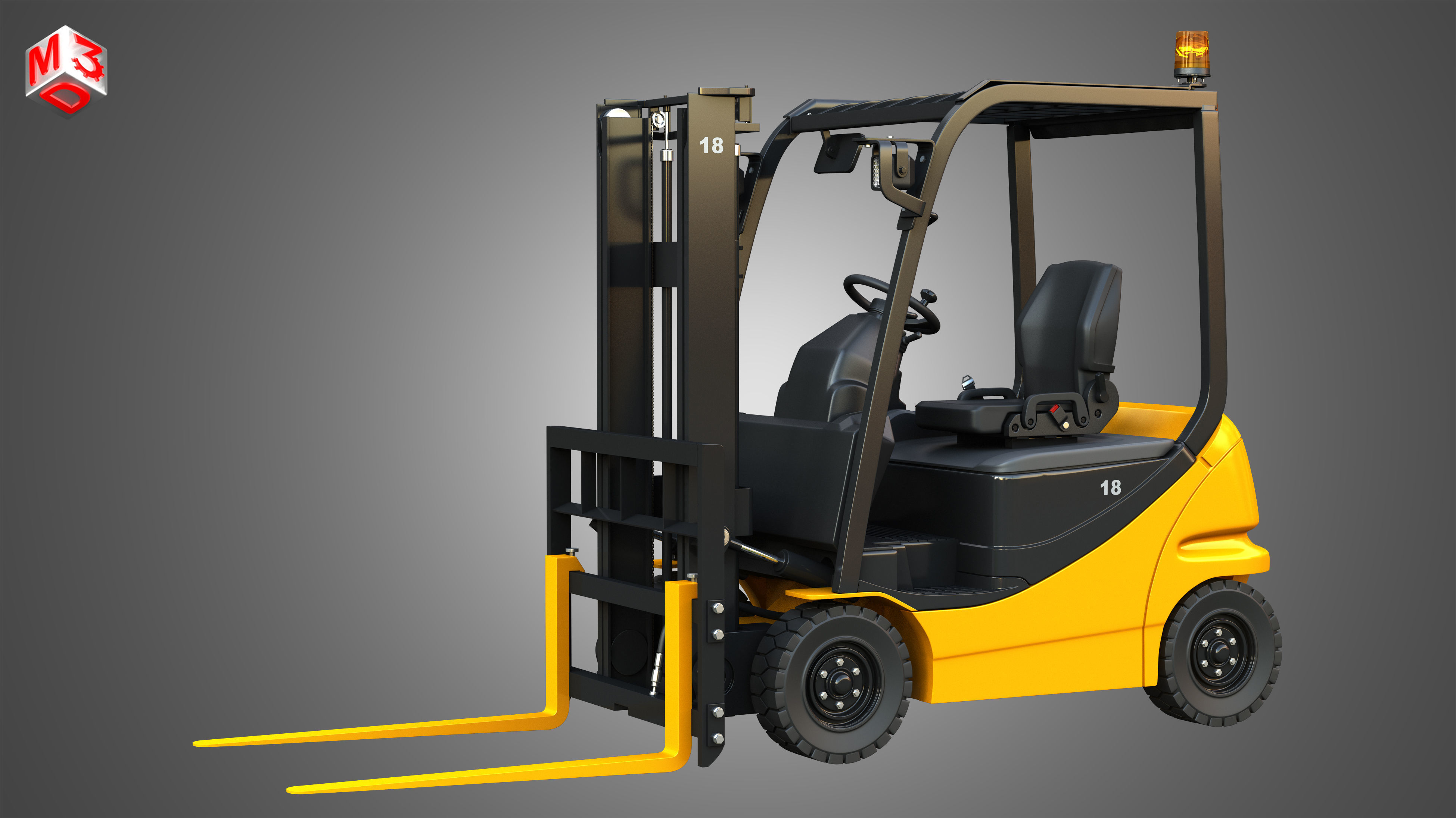 AE50 Electric Forklift 3D model_15