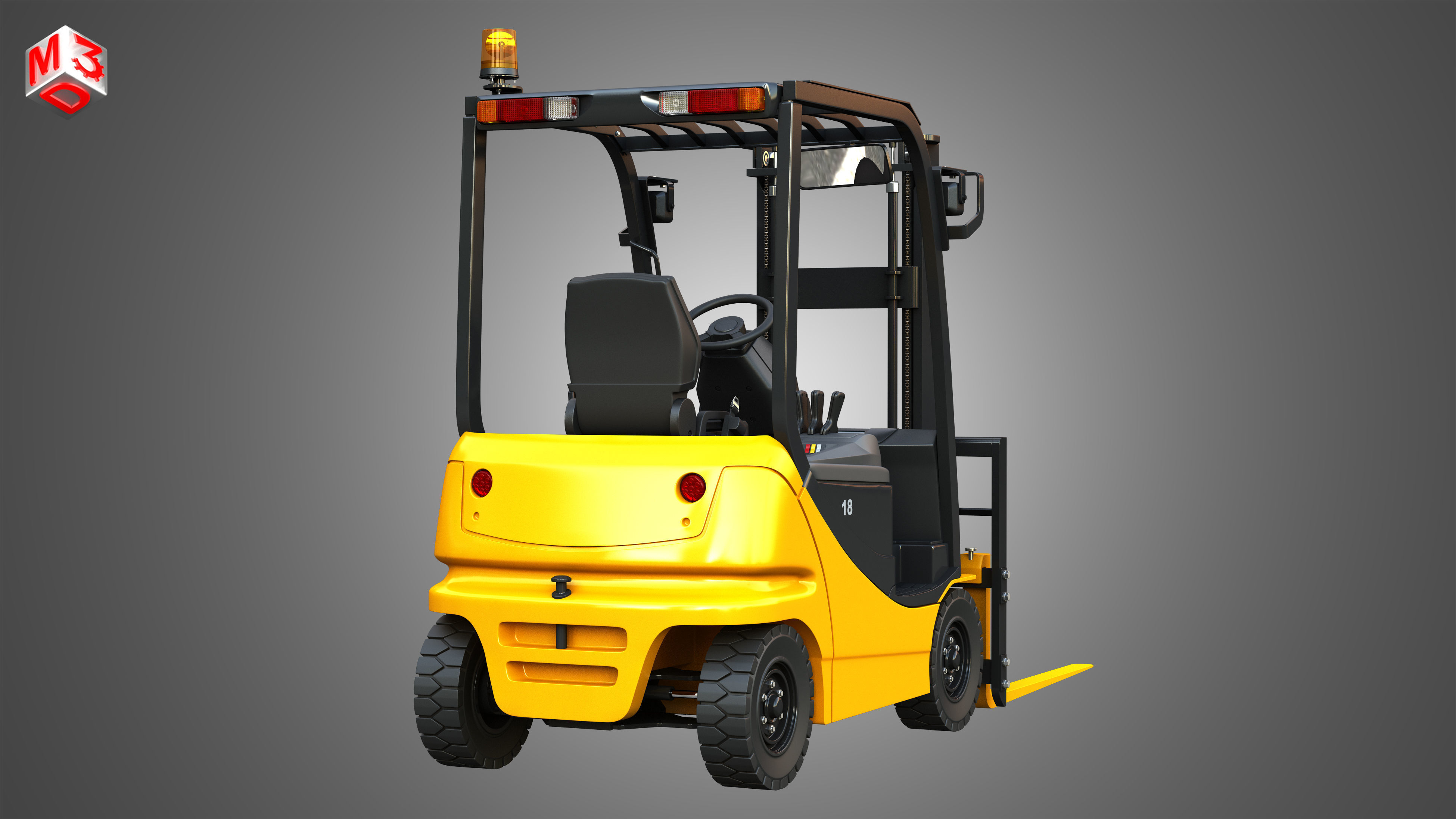 AE50 Electric Forklift 3D model_12
