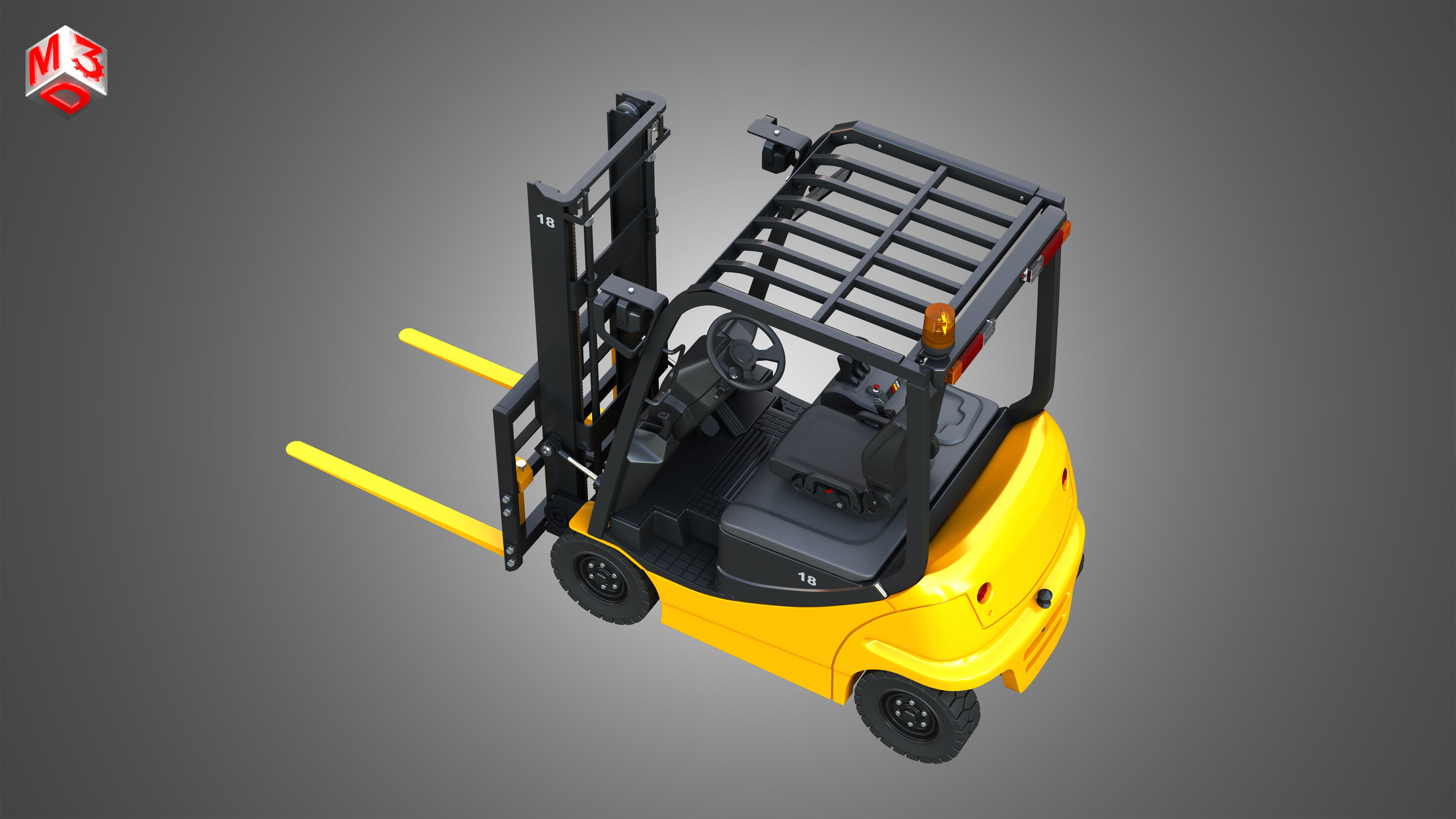AE50 Electric Forklift 3D model_22