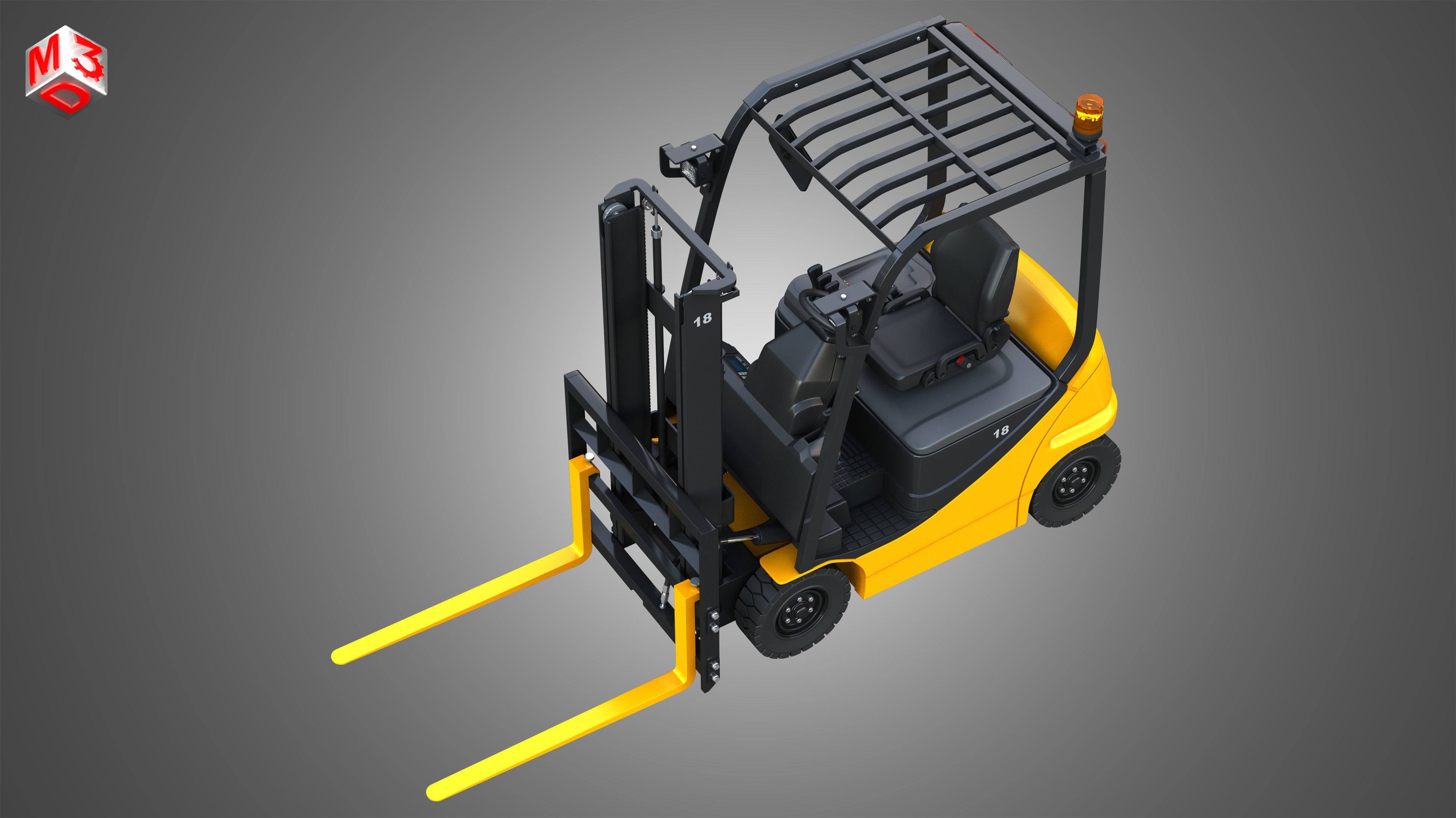 AE50 Electric Forklift 3D model_19