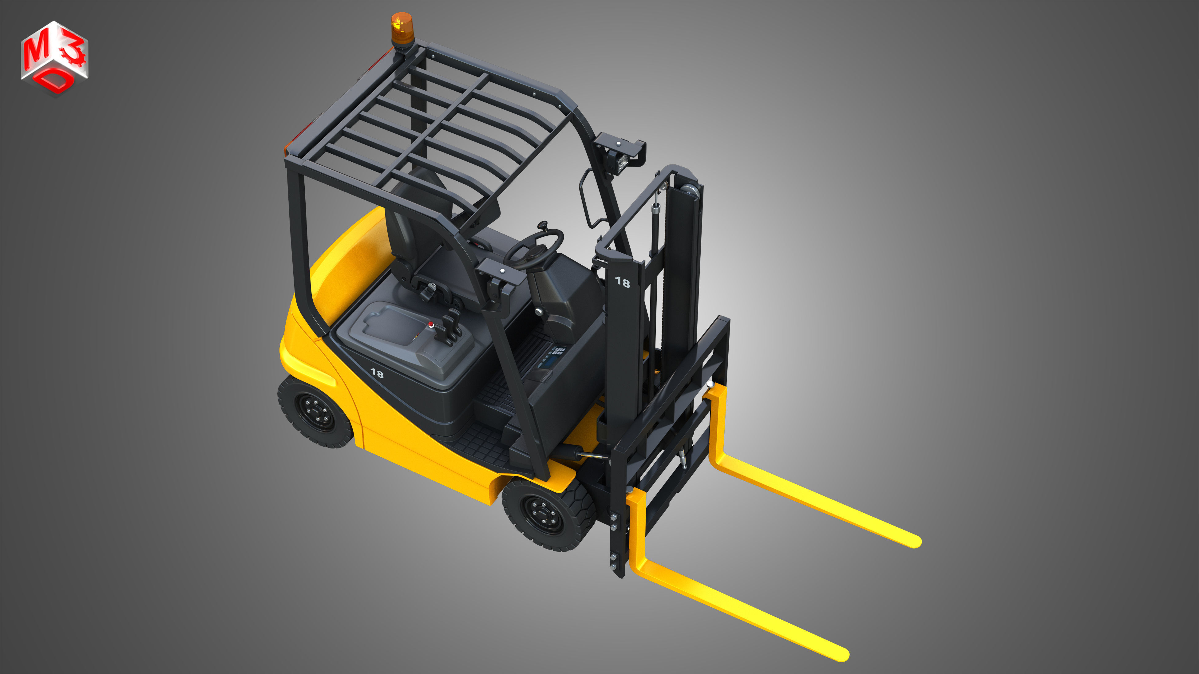 AE50 Electric Forklift 3D model_21