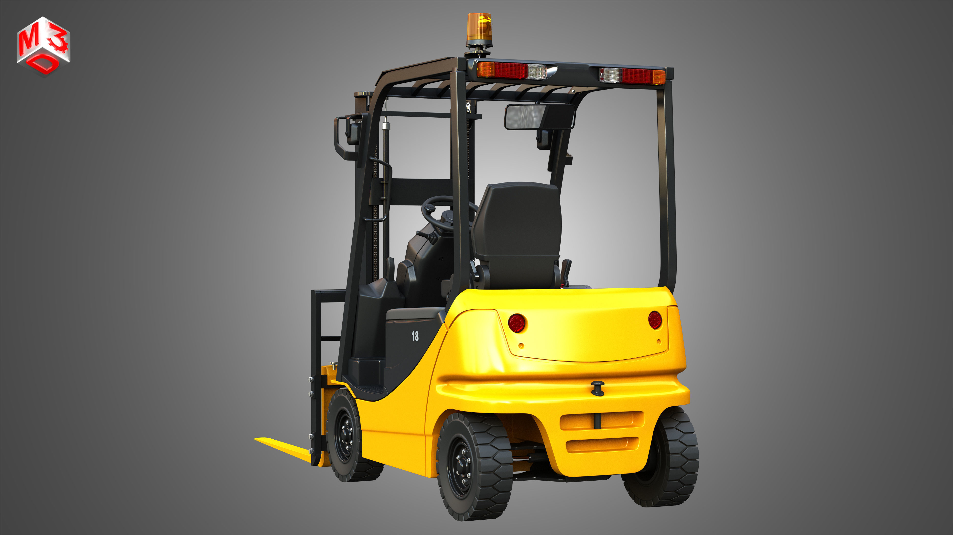 AE50 Electric Forklift 3D model_14