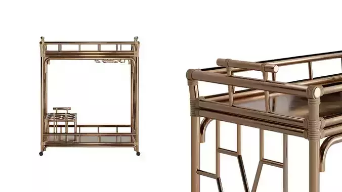 The Worth Rattan Bar Cart