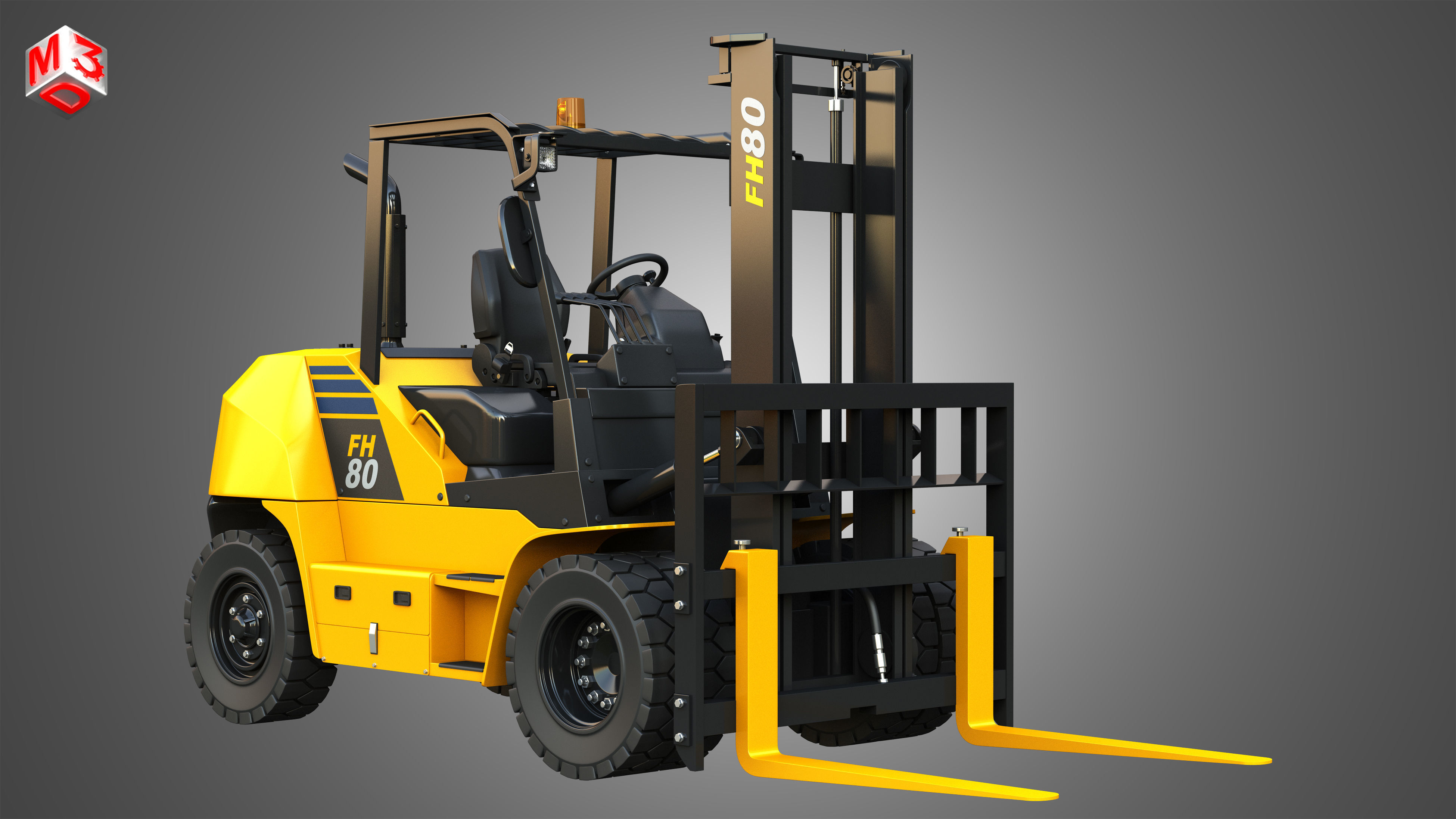 FH7080 - AE50 Forklifts  2 in 1 3D Model Collection_5