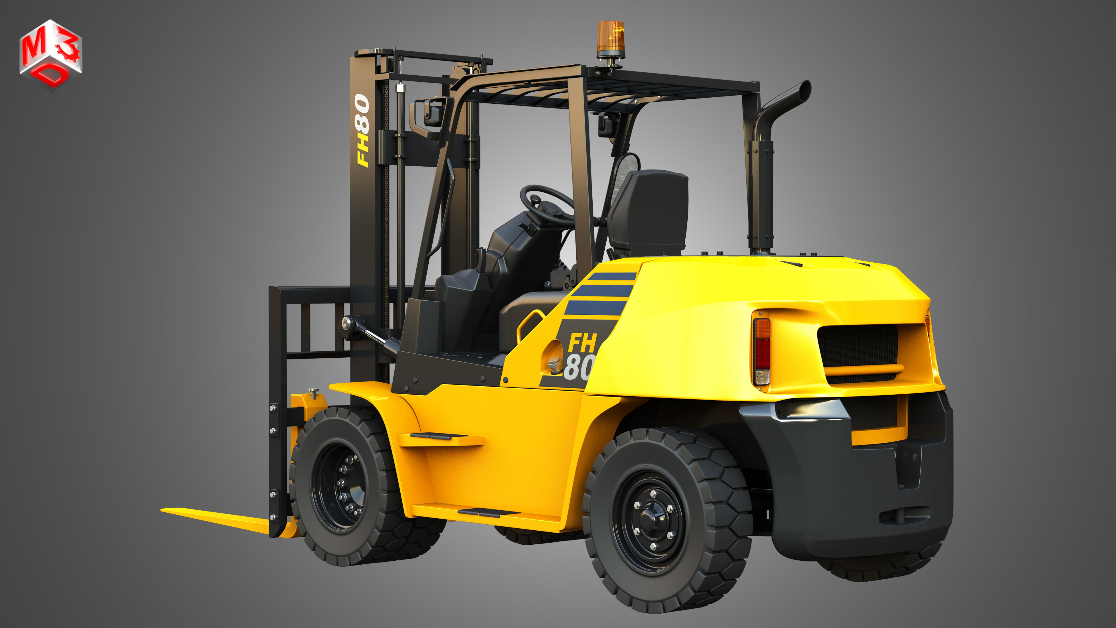 FH7080 - AE50 Forklifts  2 in 1 3D Model Collection_7