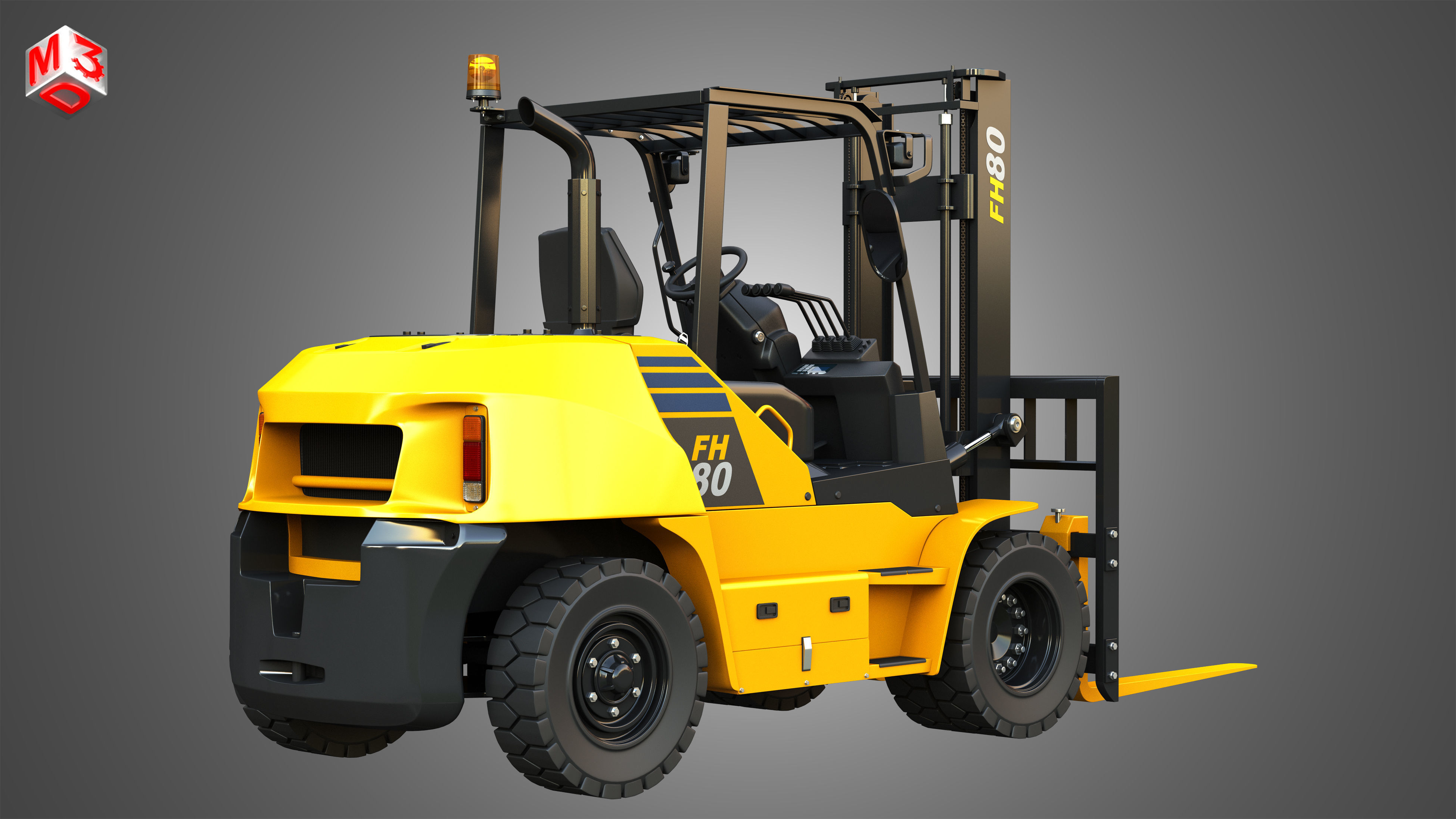 FH7080 - AE50 Forklifts  2 in 1 3D Model Collection_3