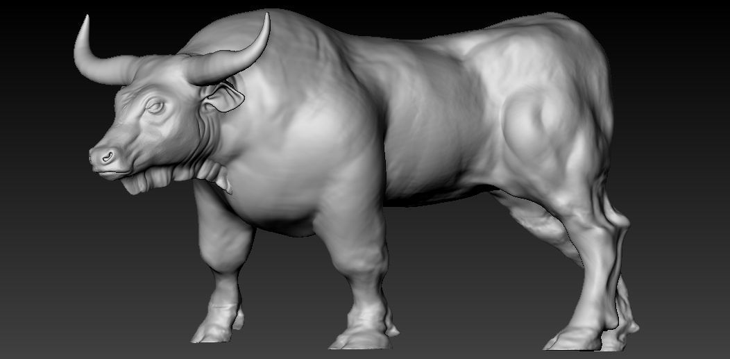 Bull 3D Model for 3D Printing 3D print model_3