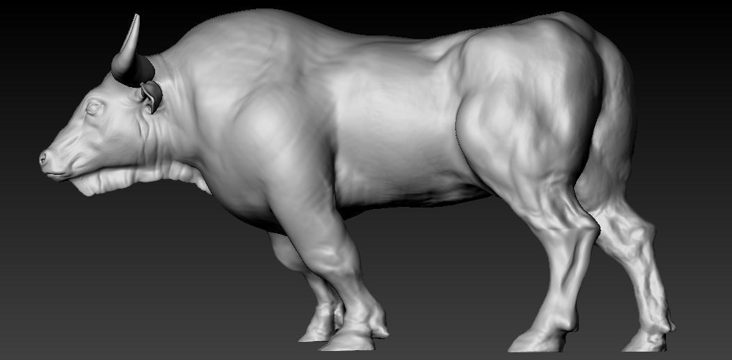 Bull 3D Model for 3D Printing 3D print model_2