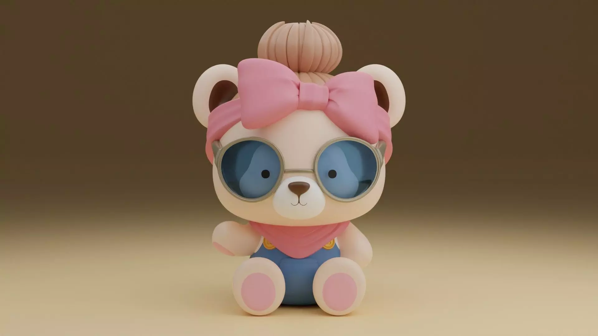 bear girl 3D print model