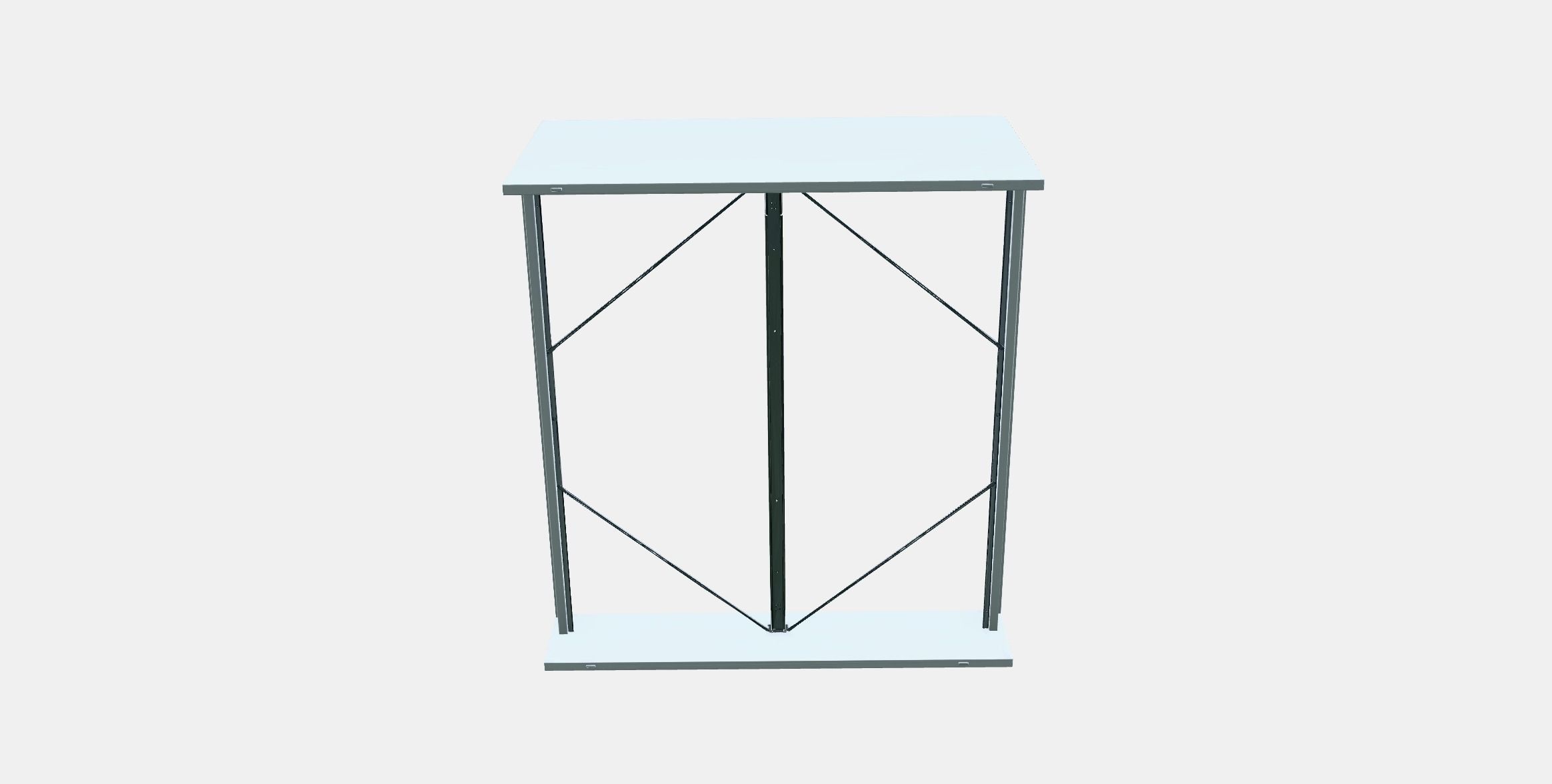 MALM Bed frame high 1 Low-poly 3D model_7