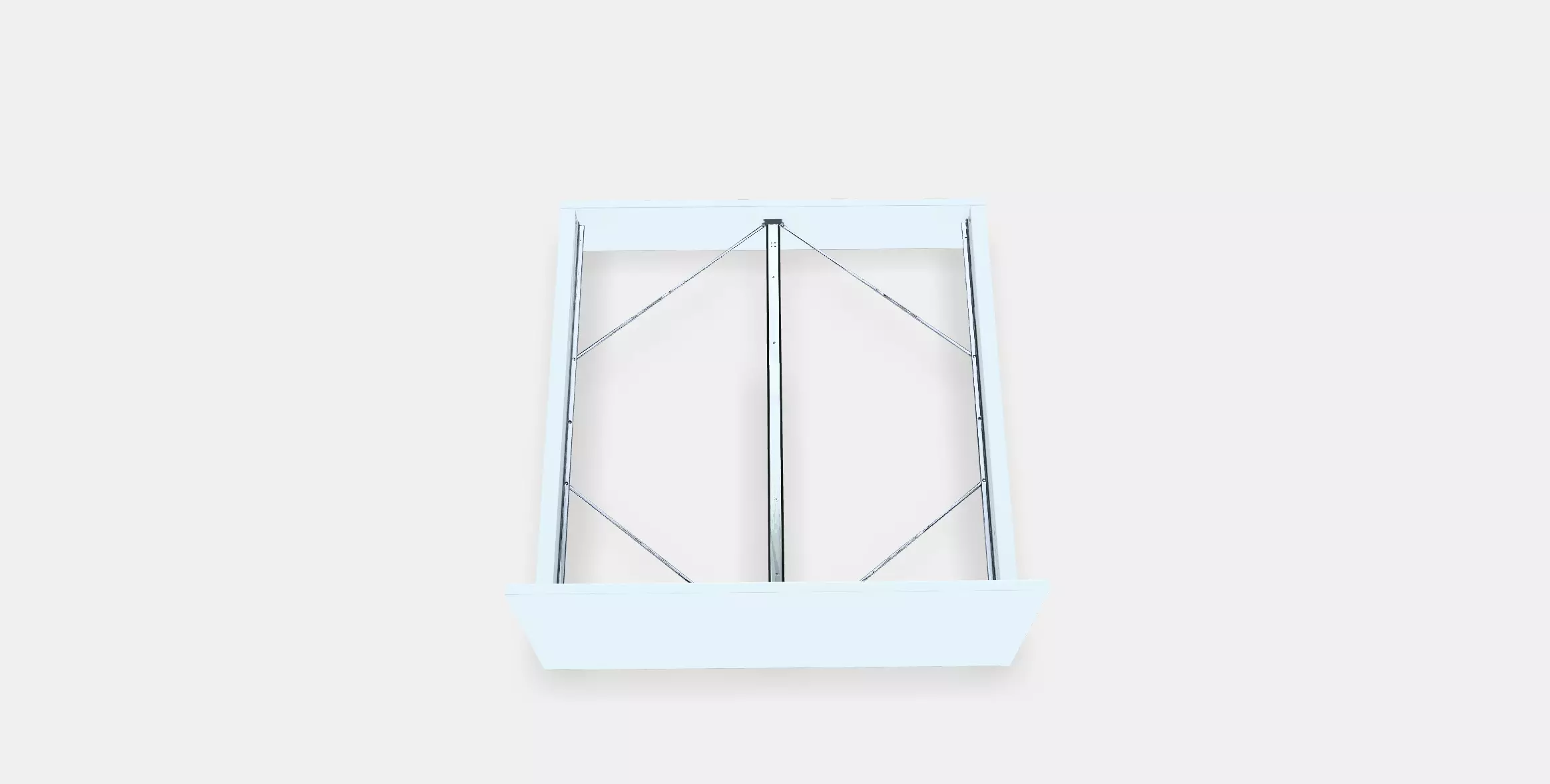 MALM Bed frame high 1 Low-poly 3D model_0