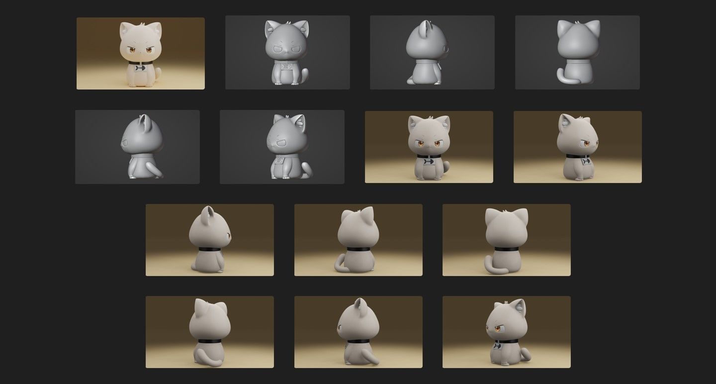 Criminal cat 3D print model_1
