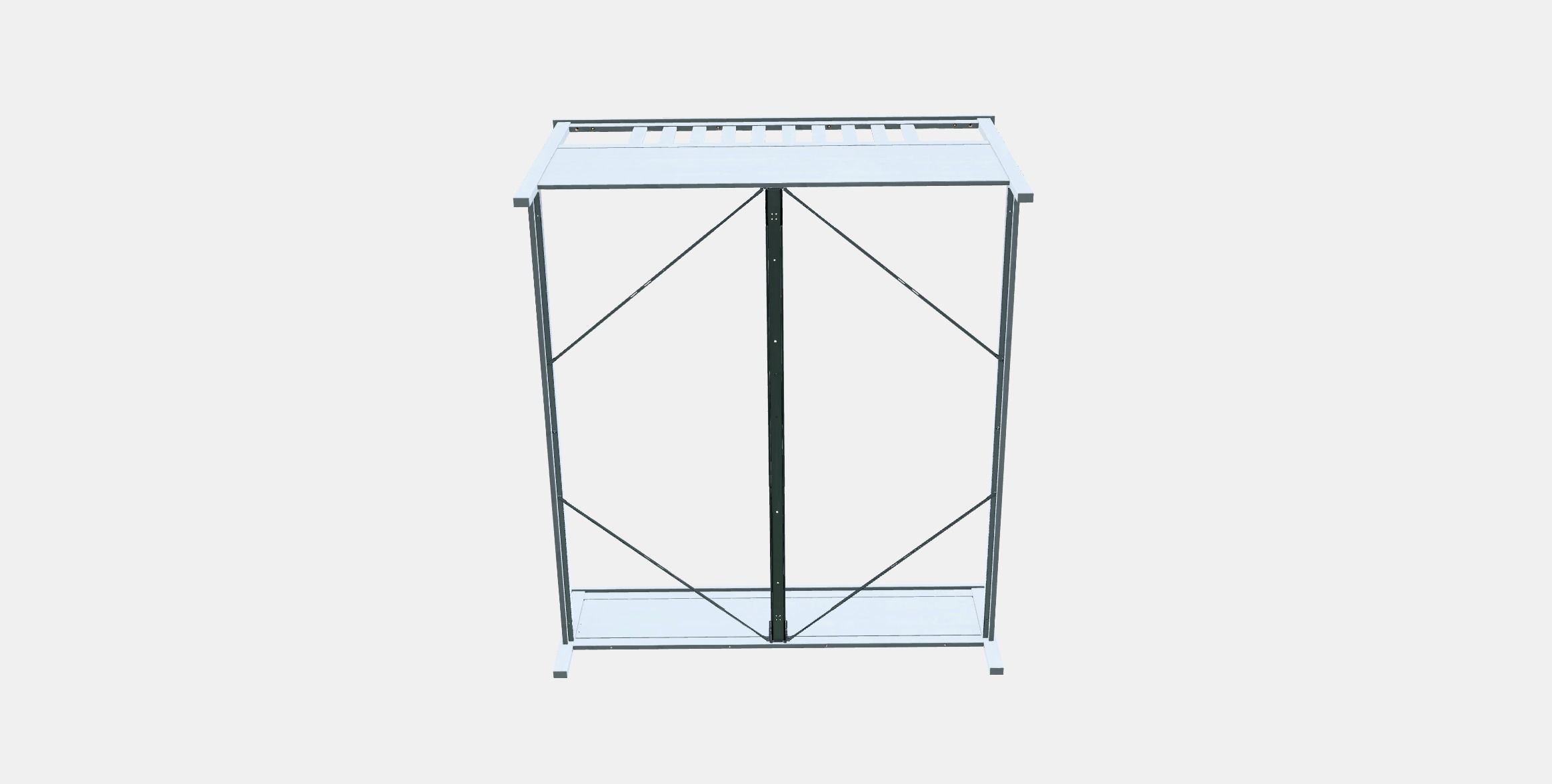 HEMNES Bed frame 1 Low-poly 3D model_7