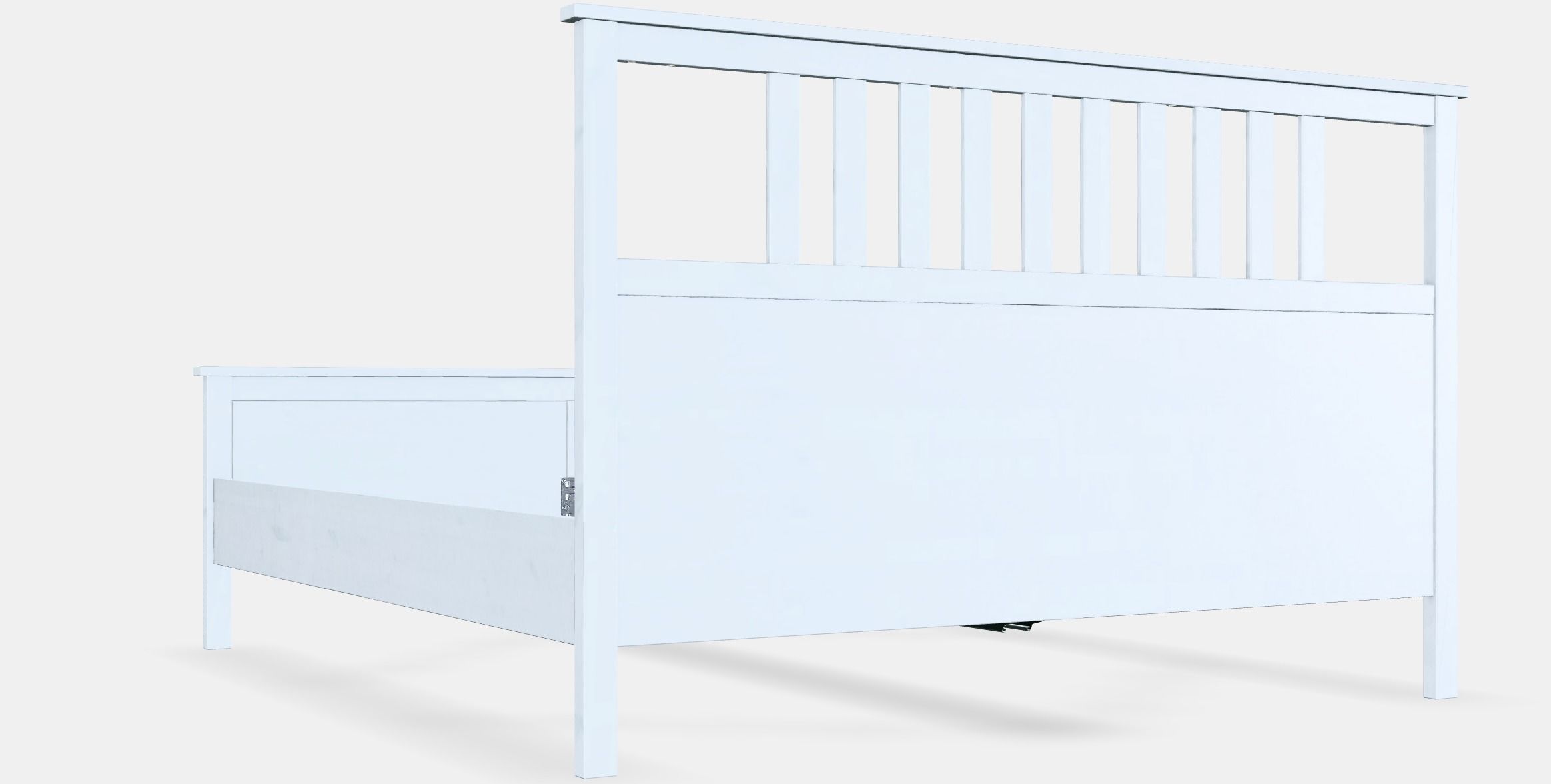 HEMNES Bed frame 1 Low-poly 3D model_2