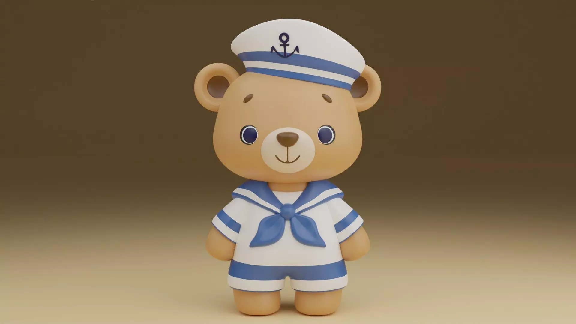 bear sailor 3D print model