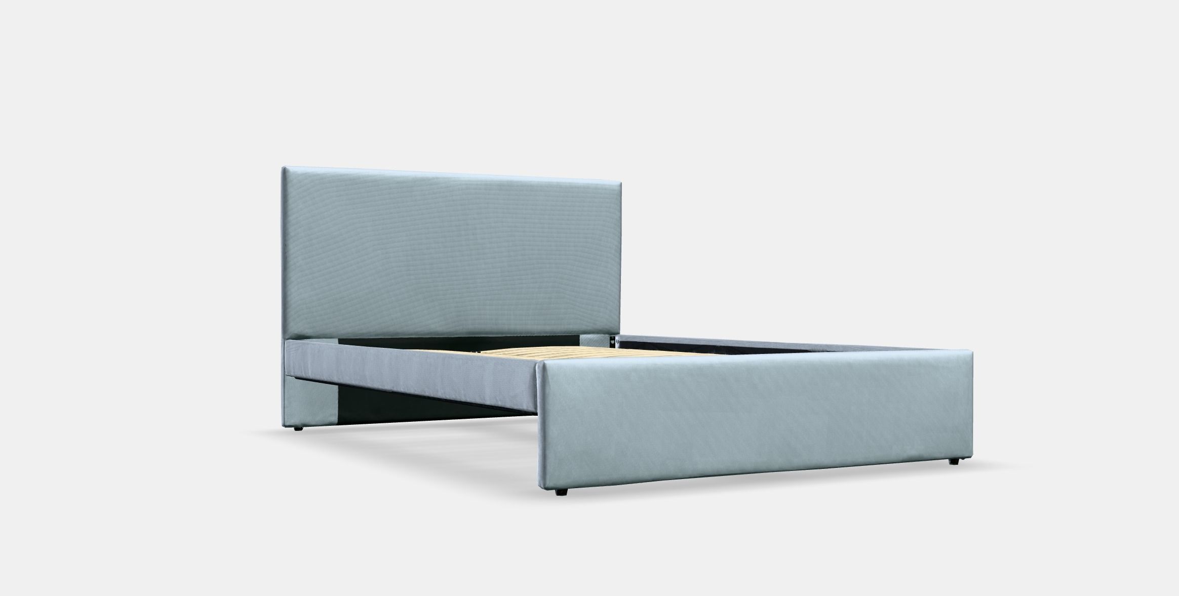 GLADSTAD Upholstered bed frame Low-poly 3D model_11