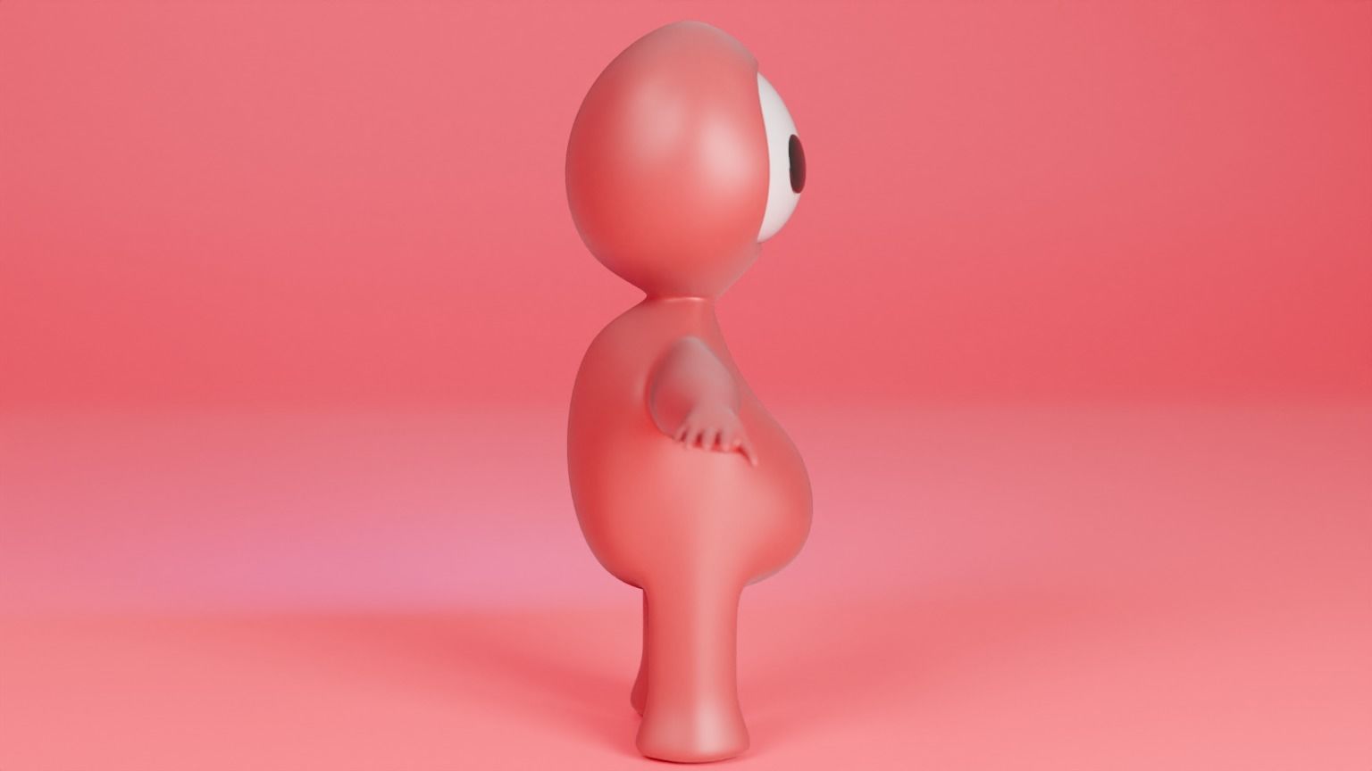 Mascot Character Low-poly 3D model_3