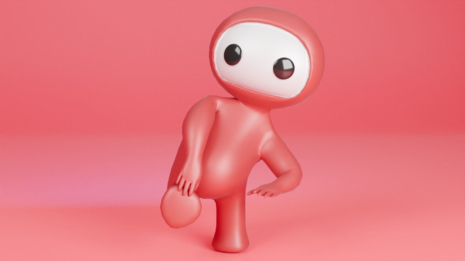 Mascot Character Low-poly 3D model_1