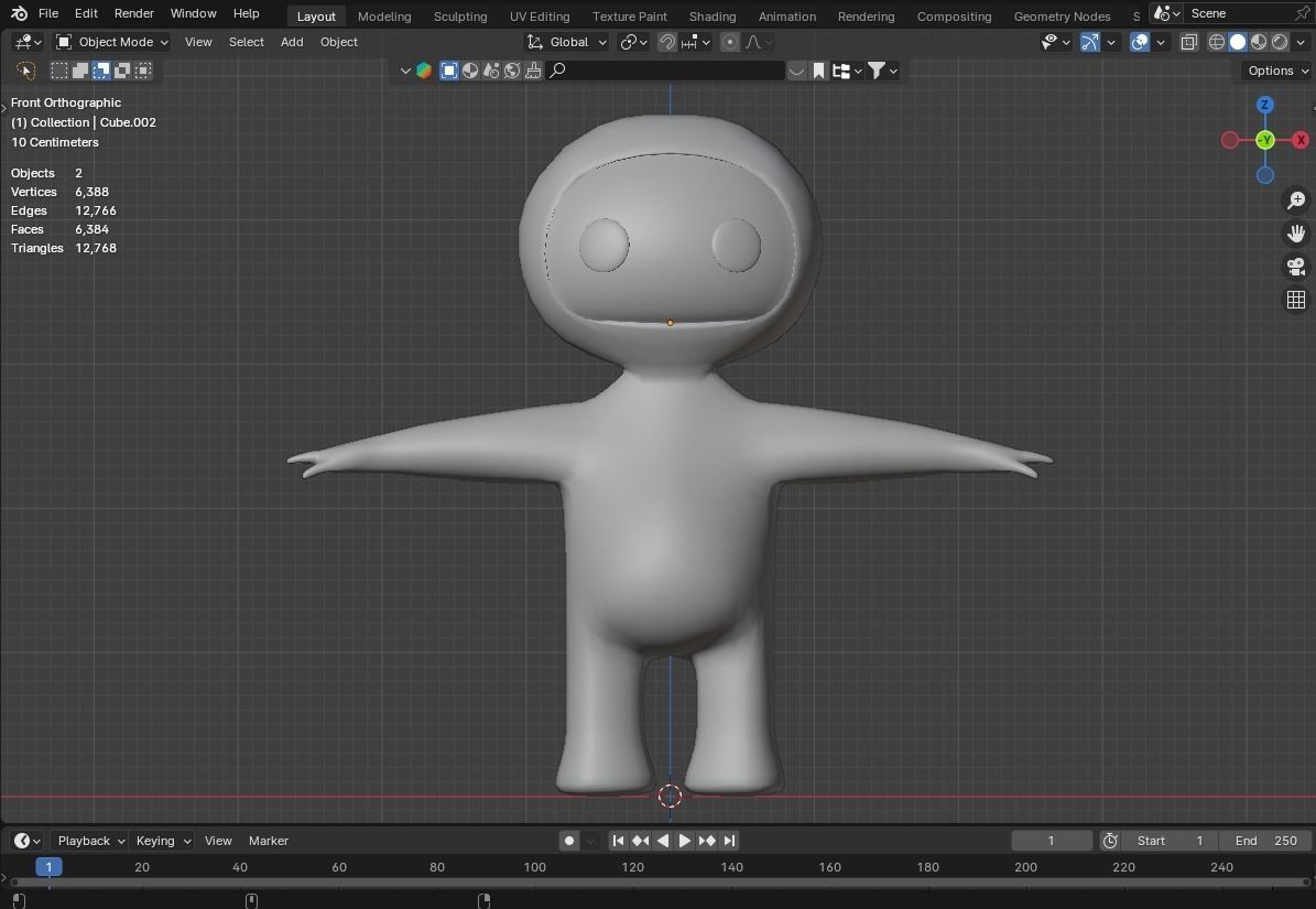 Mascot Character Low-poly 3D model_11