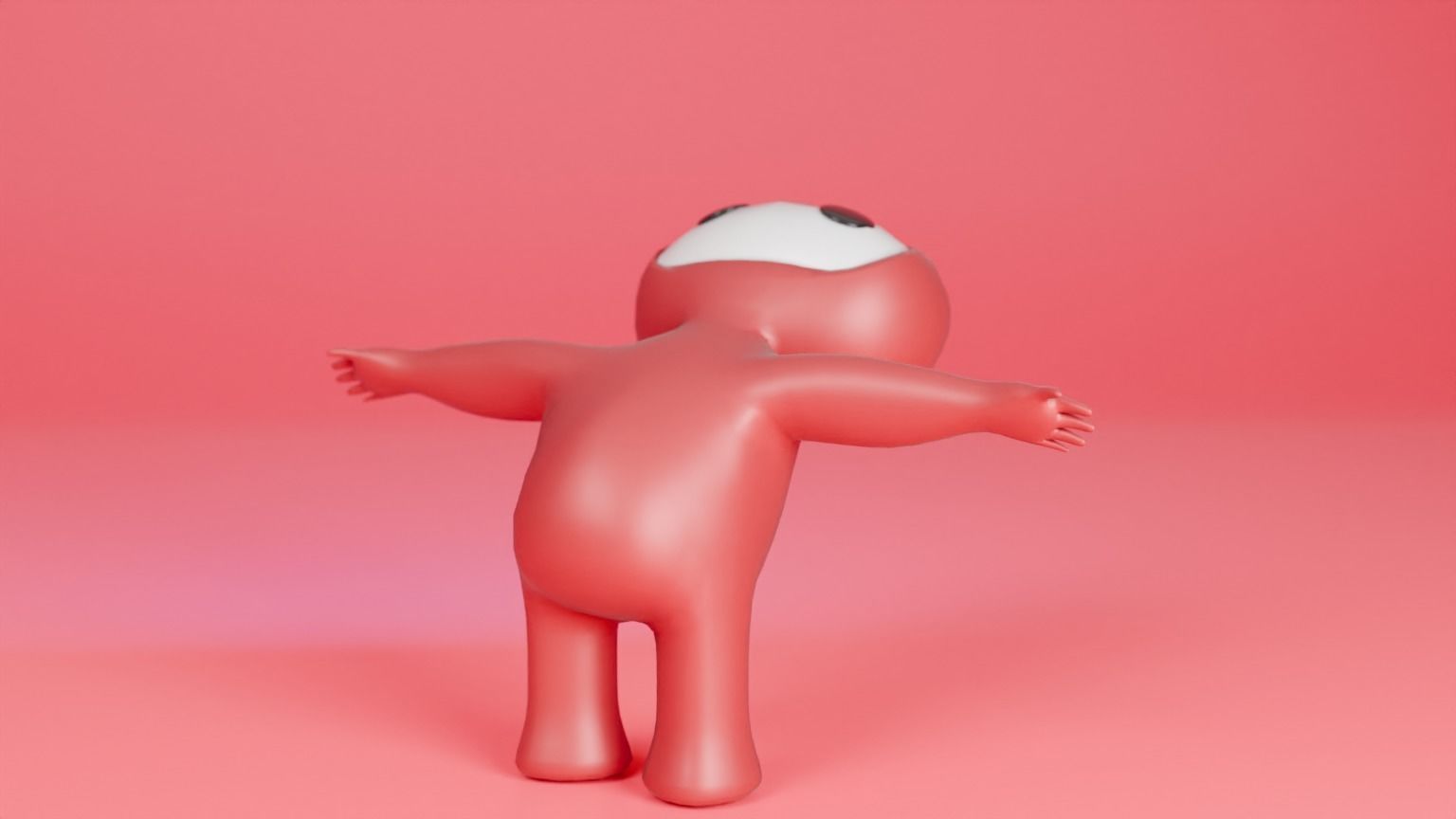 Mascot Character Low-poly 3D model_8