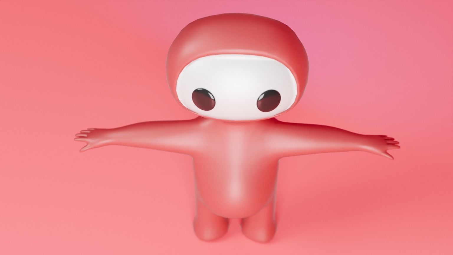 Mascot Character Low-poly 3D model_9