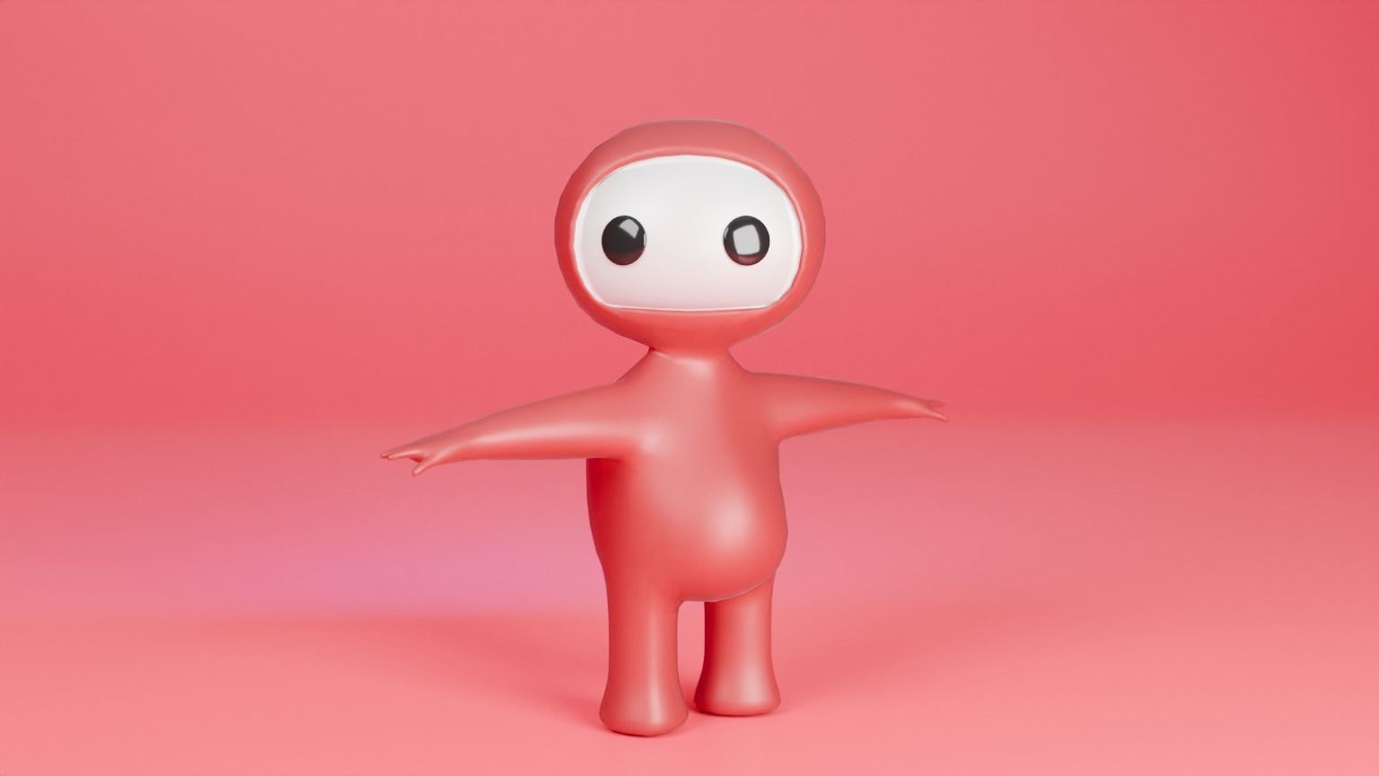 Mascot Character Low-poly 3D model_4