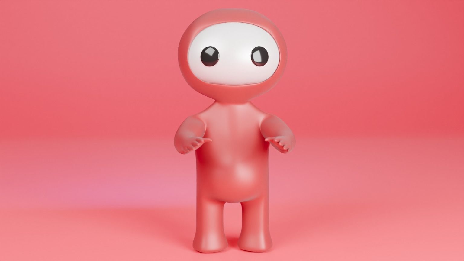 Mascot Character Low-poly 3D model_6