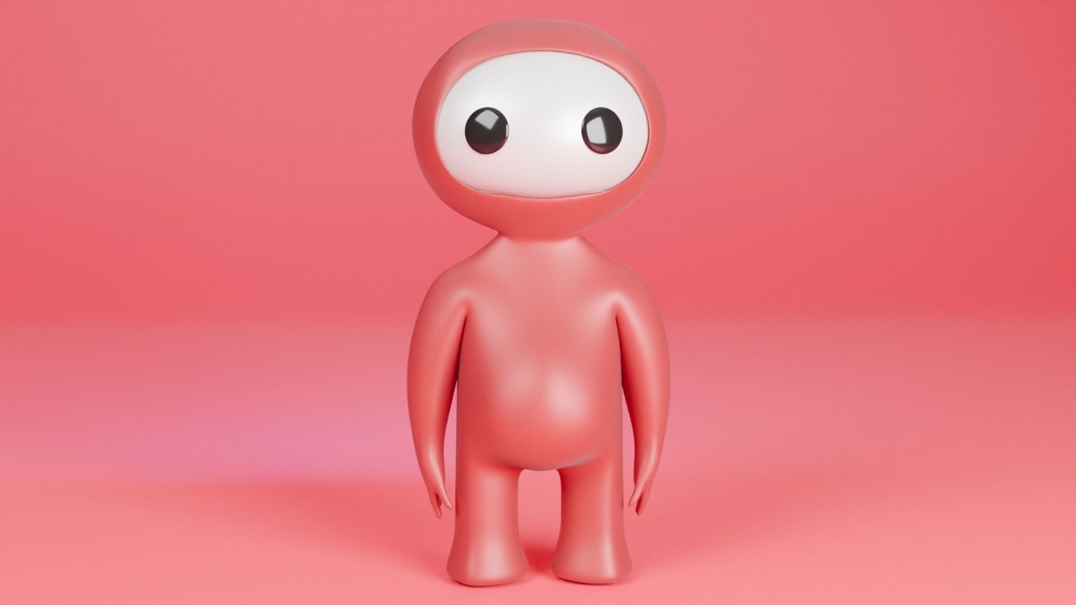 Mascot Character Low-poly 3D model_5