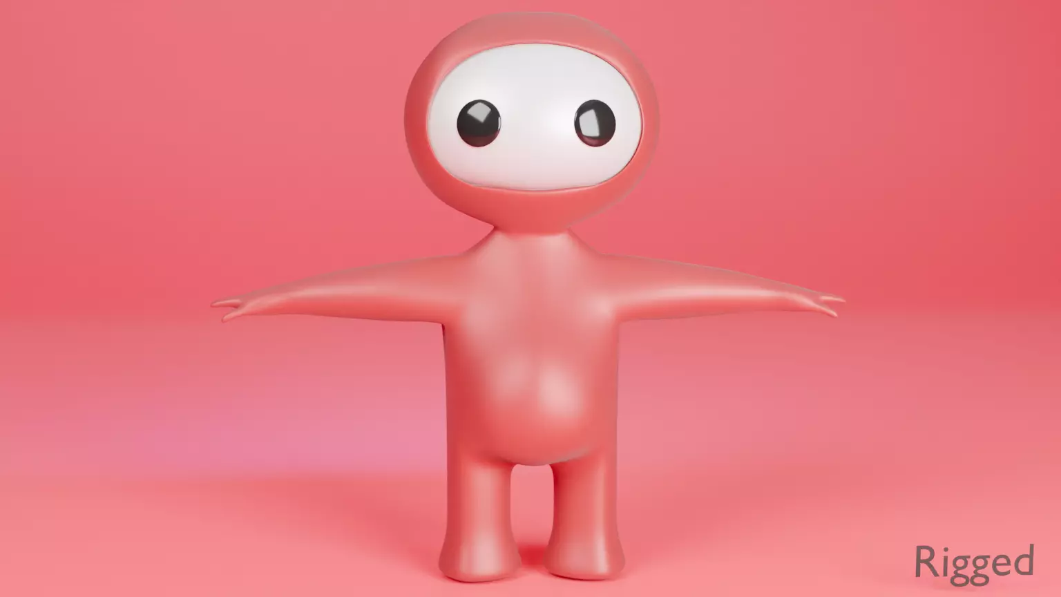 Mascot Character Low-poly 3D model_0