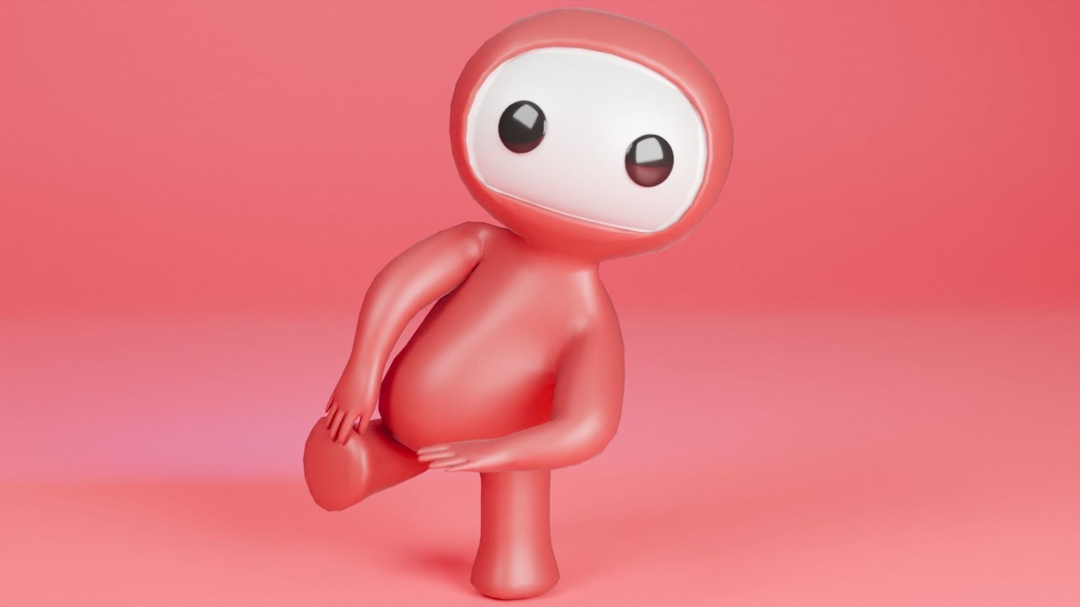 Mascot Character Low-poly 3D model_2