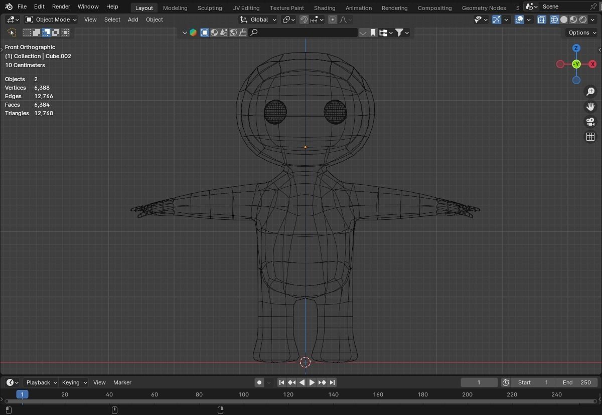 Mascot Character Low-poly 3D model_10