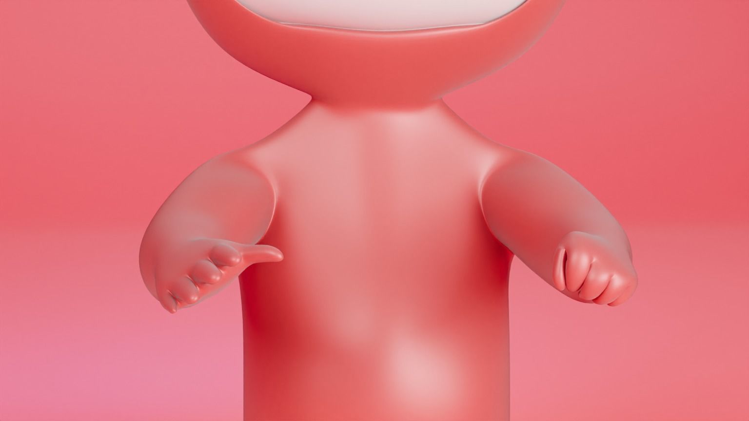 Mascot Character Low-poly 3D model_7