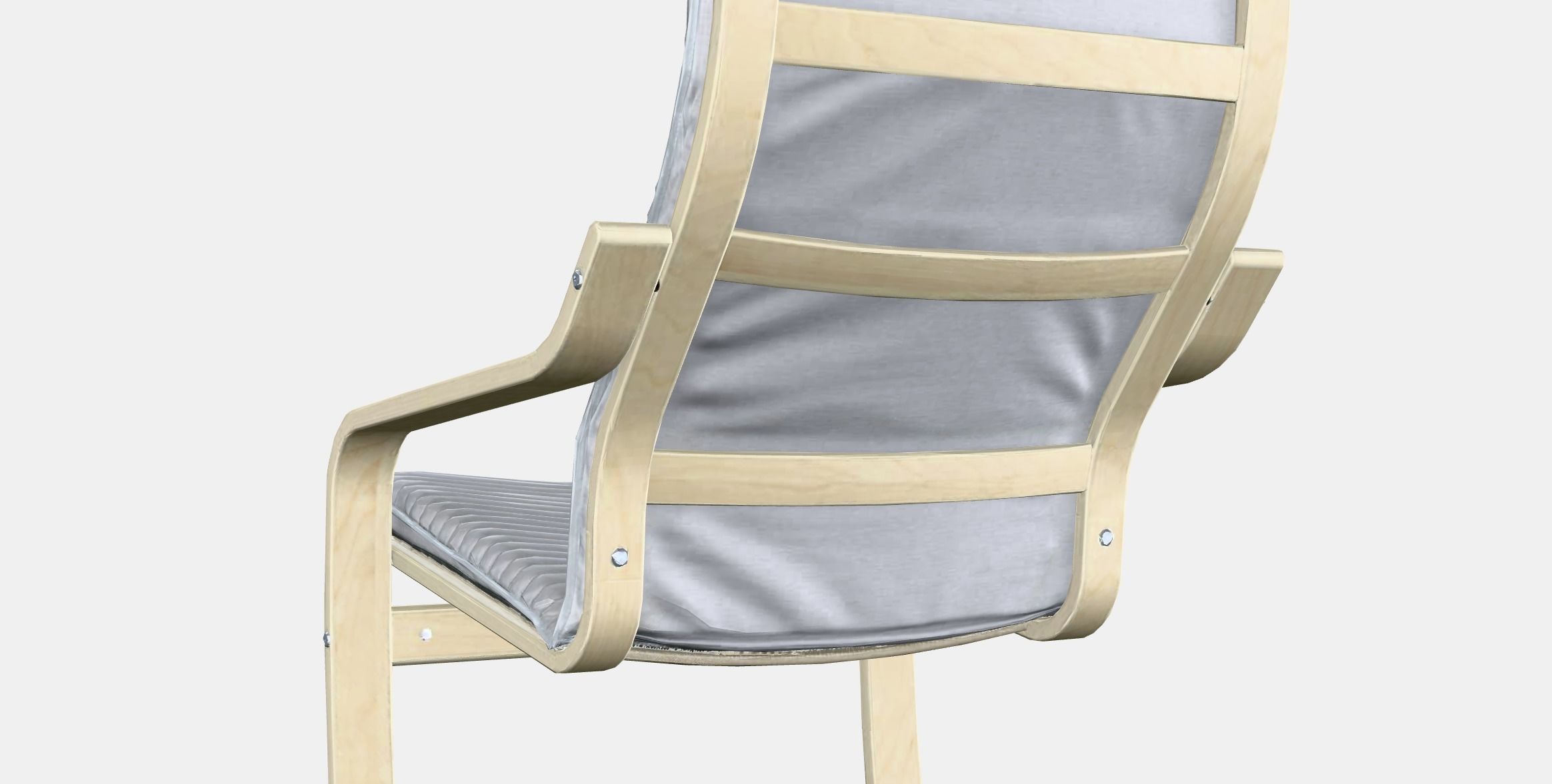POANG Armchair Low-poly 3D model_2