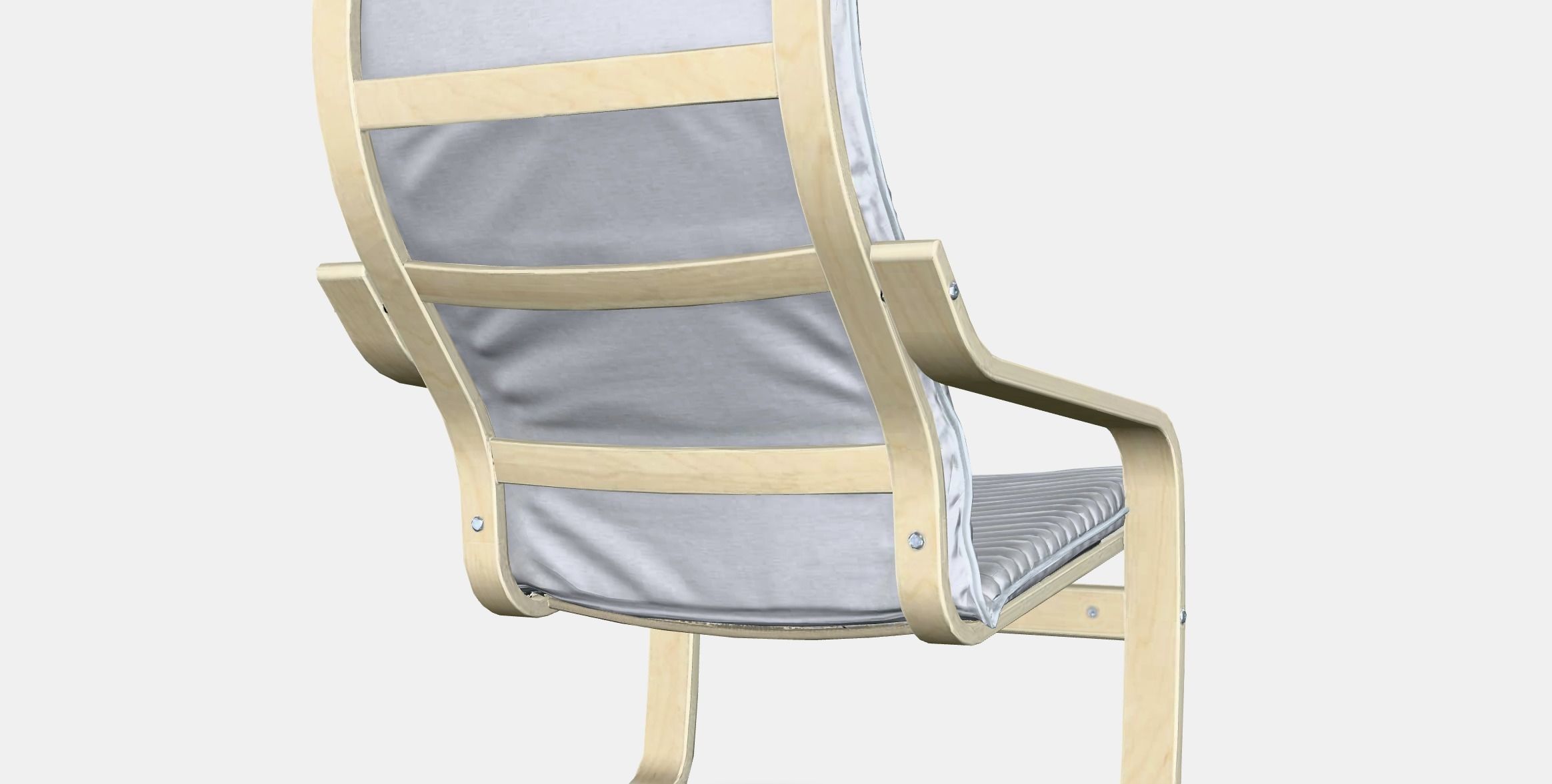 POANG Armchair Low-poly 3D model_6