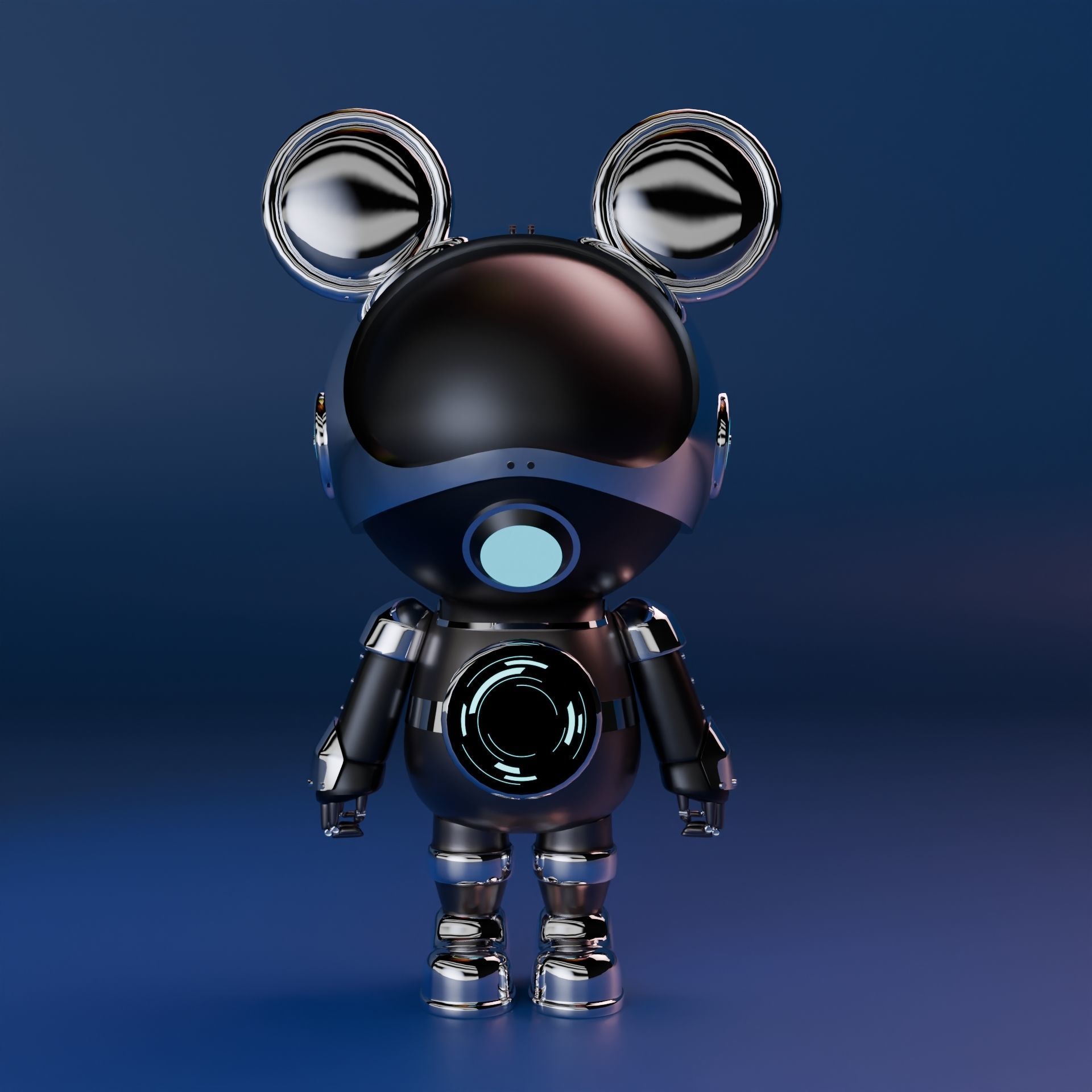 Robot model Low-poly 3D model_1