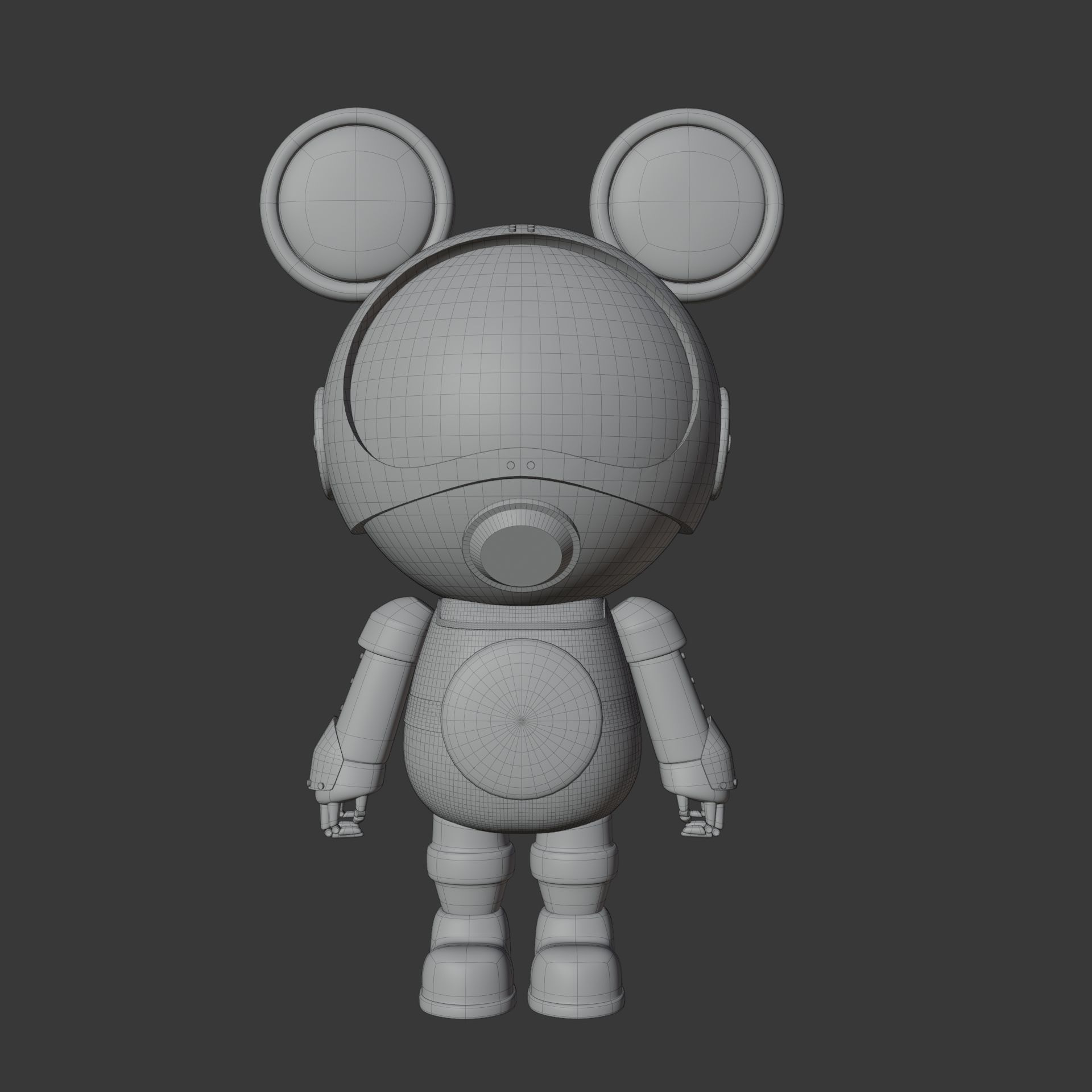 Robot model Low-poly 3D model_11