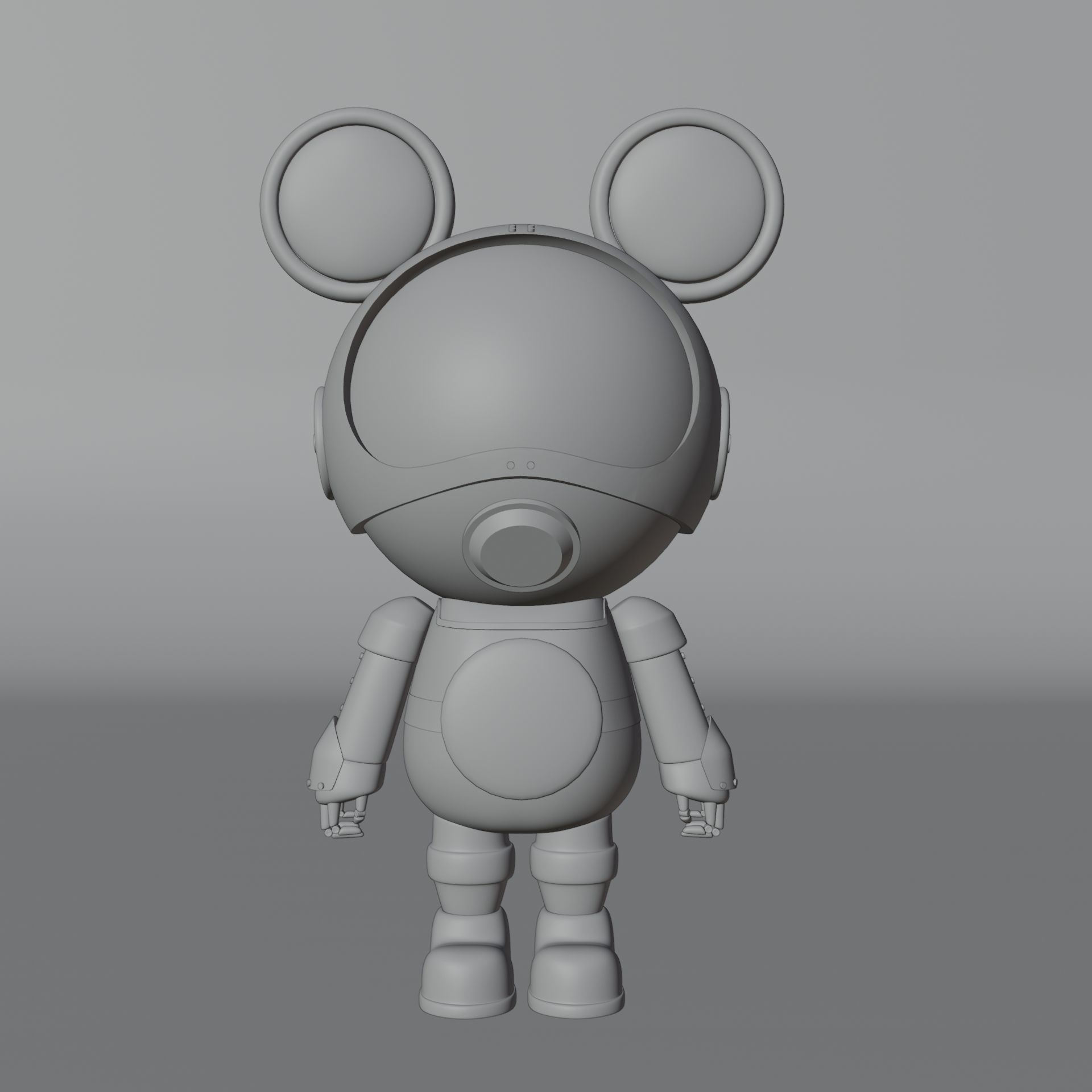 Robot model Low-poly 3D model_9