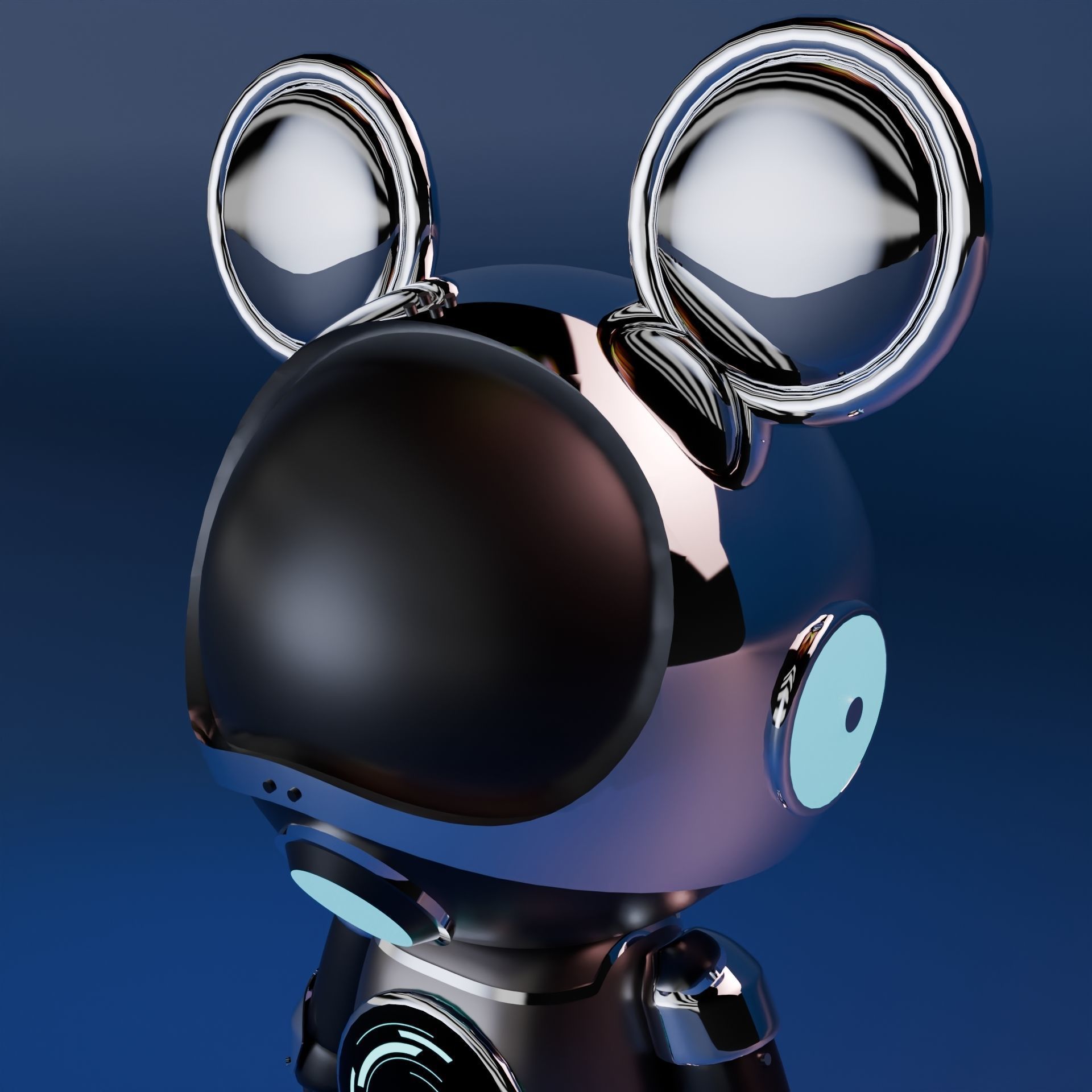 Robot model Low-poly 3D model_3