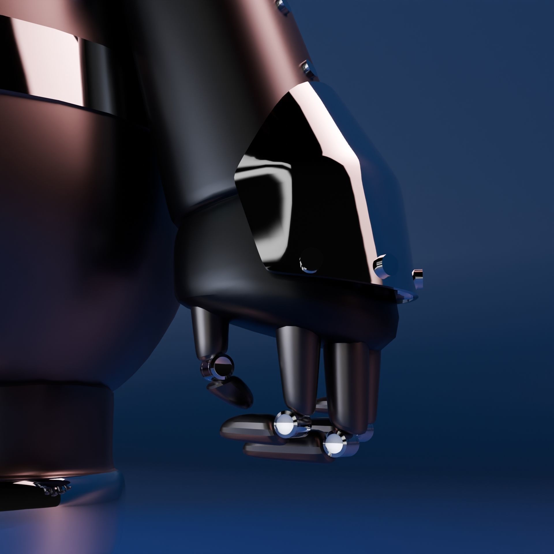 Robot model Low-poly 3D model_4