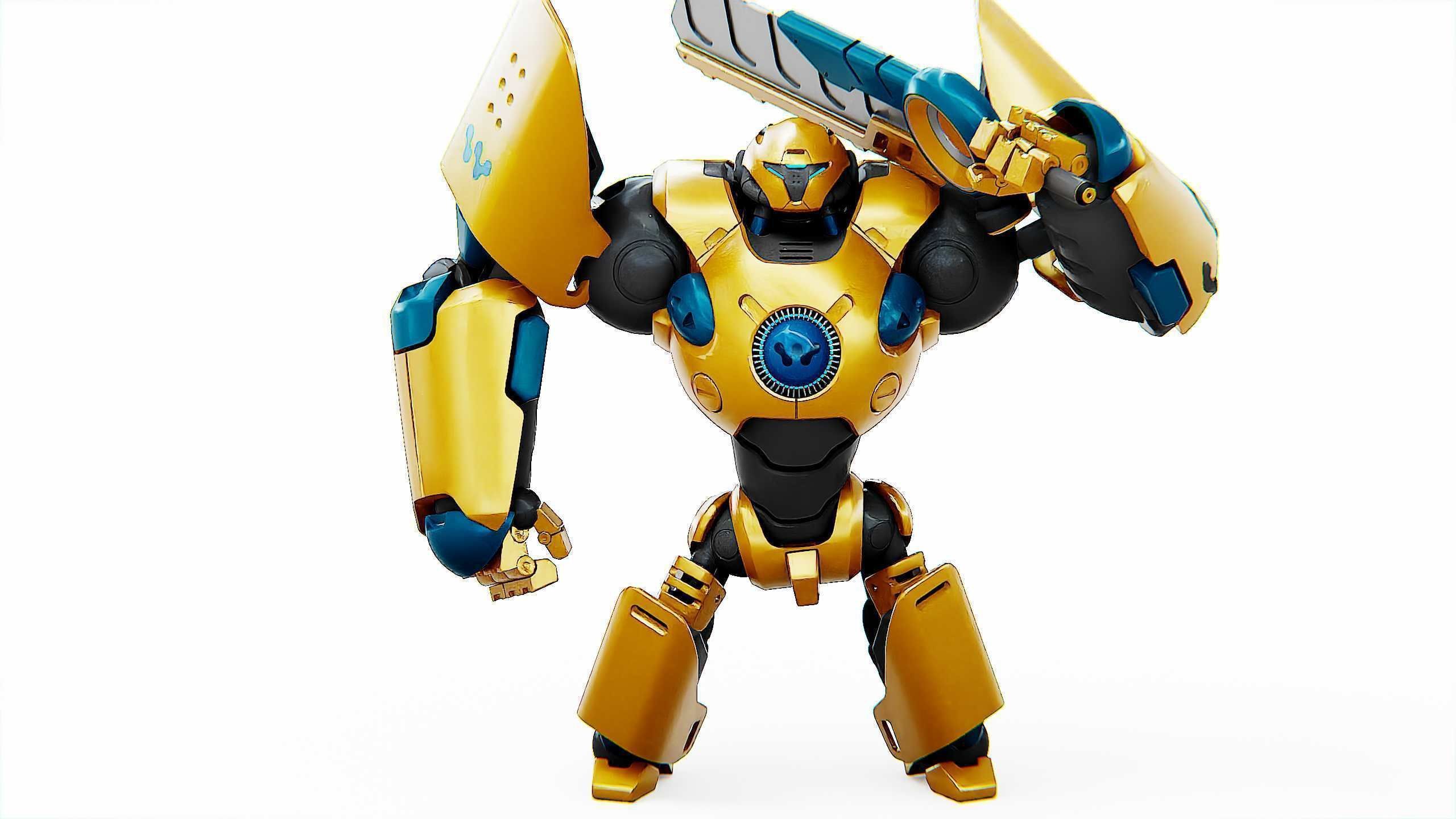 BATTLE DROID EREVOS Rigged for Unreal Engine - Unity - MIXAMO  3D model_22