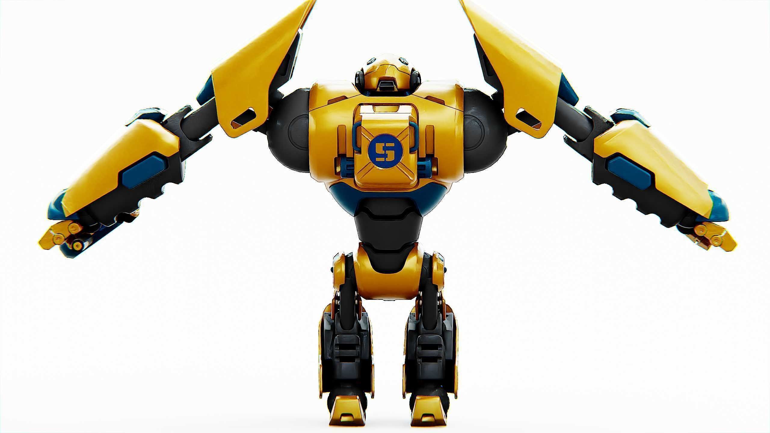 BATTLE DROID EREVOS Rigged for Unreal Engine - Unity - MIXAMO  3D model_31