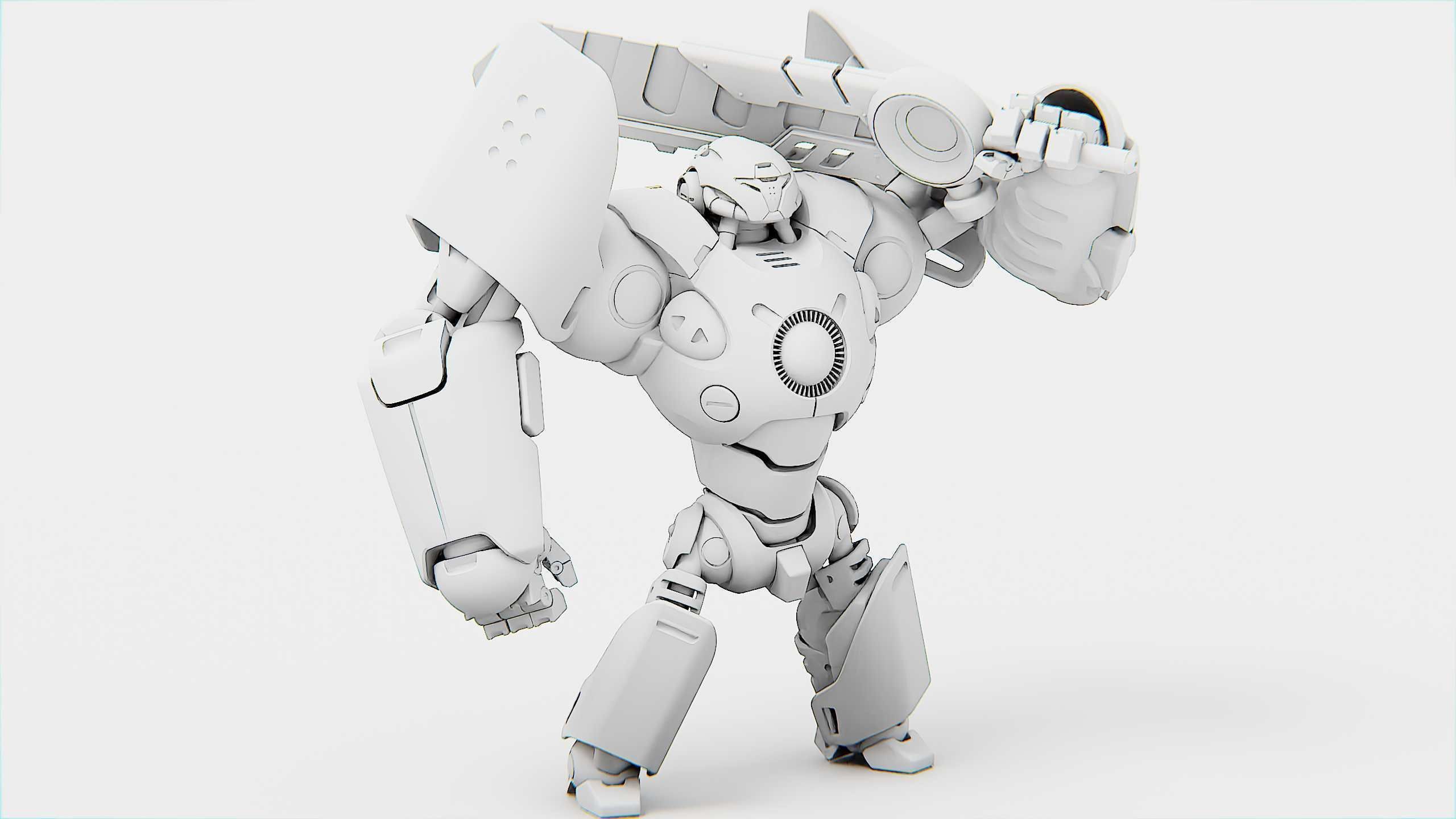 BATTLE DROID EREVOS Rigged for Unreal Engine - Unity - MIXAMO  3D model_32