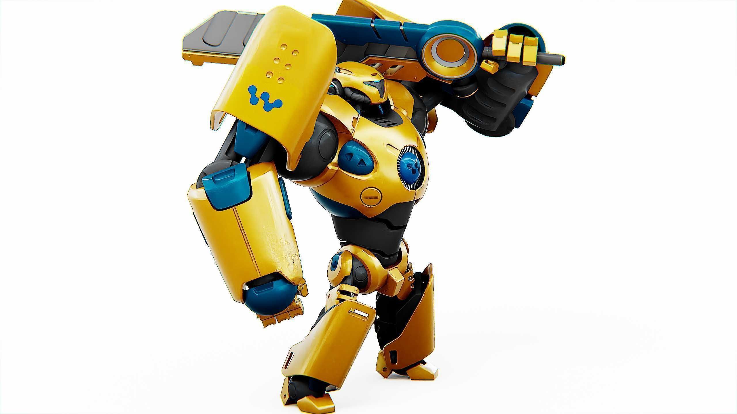 BATTLE DROID EREVOS Rigged for Unreal Engine - Unity - MIXAMO  3D model_4