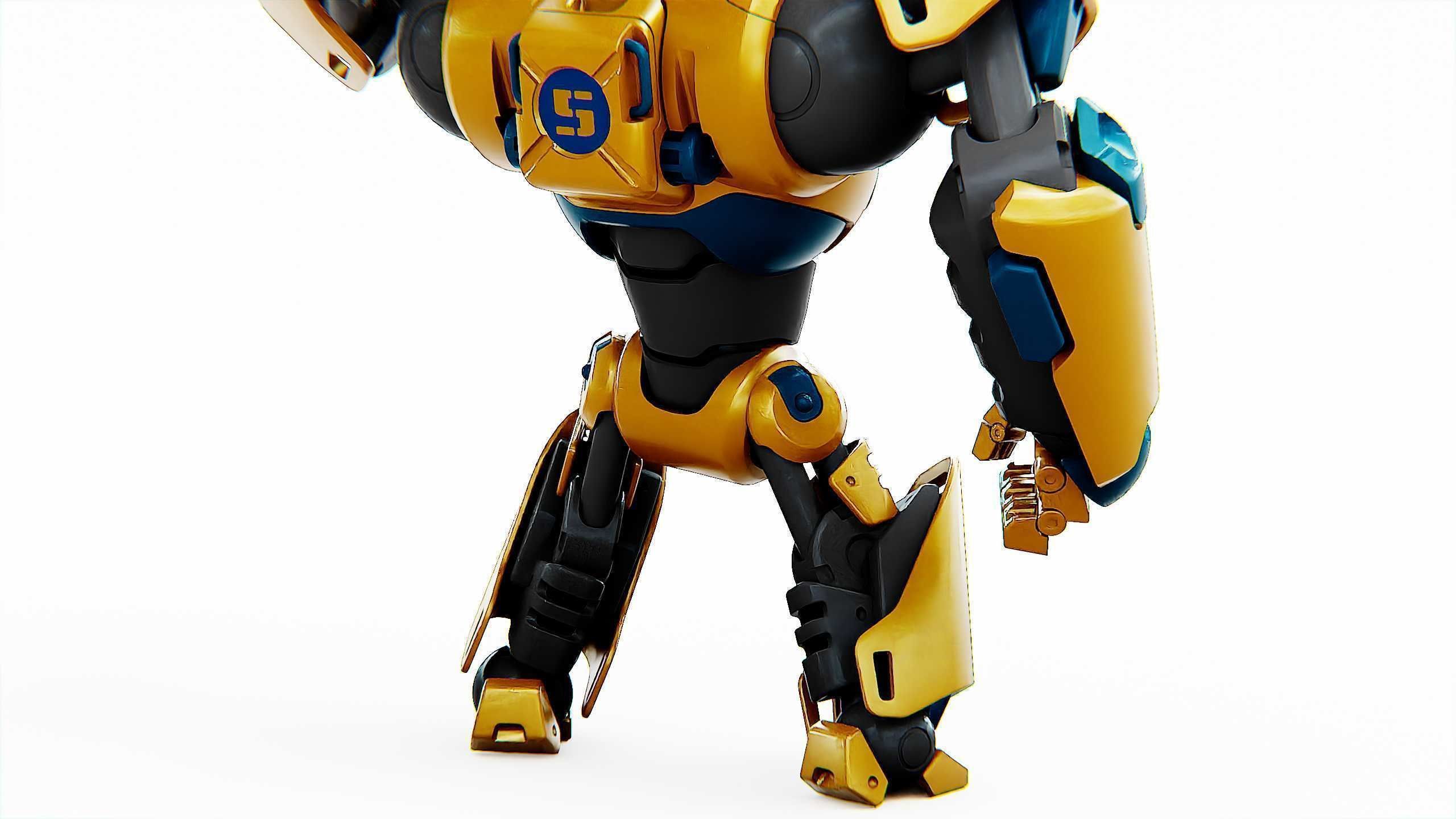 BATTLE DROID EREVOS Rigged for Unreal Engine - Unity - MIXAMO  3D model_27